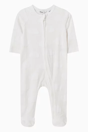 Baby Cloud Jacquard Onesie in Cotton-blend