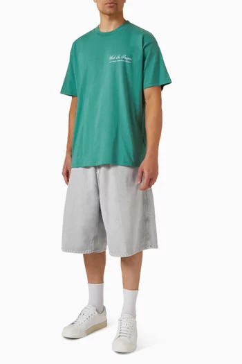 OG Single Knee Shorts in Denim