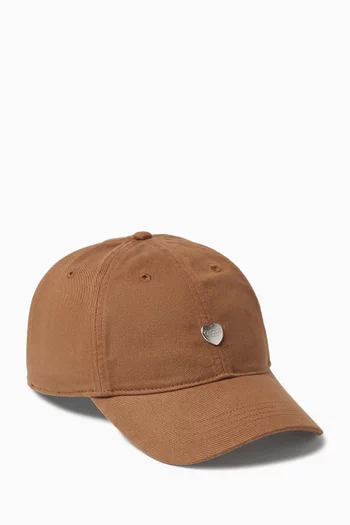 Heart Metal Cap in Cotton Twill