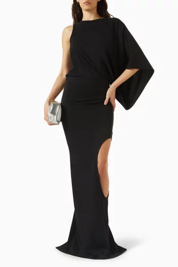 Asymmetric Cut-out Maxi Dress