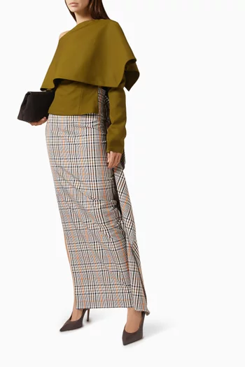Back To Front Asymmetric Oversized Collar Top