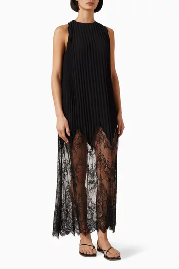 knee length dresses for ladies Tyra Lace Mini Dress with Statement Sleeves in Black – Bisou Bisou