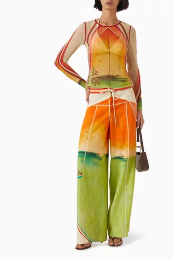 Golden Break Top in Mesh