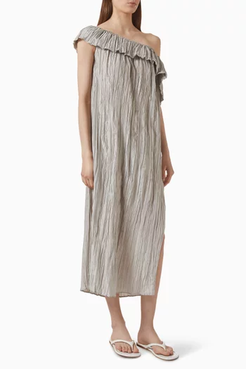flattering a-line dress LESET Yoko Halter Maxi Dress in Sun in Cotton main image 0