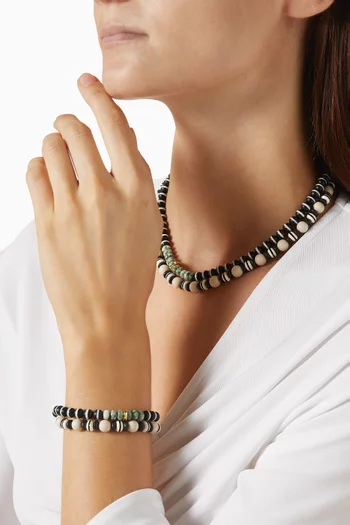 The Salt & Pepper Beaded Bracelet, Set of 2