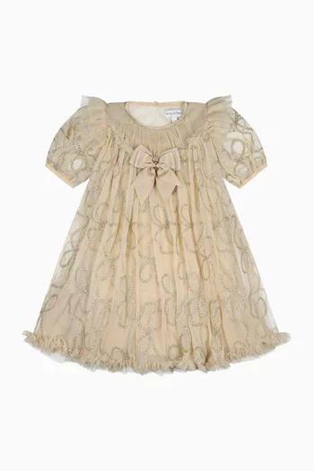 Isabella 3D Chain Dress in Tulle
