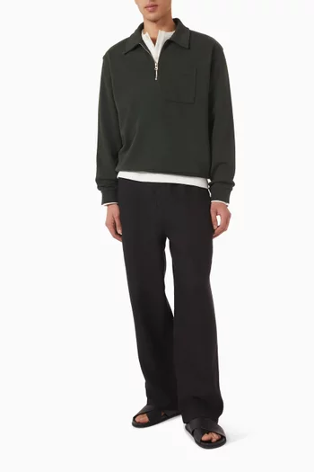 Reeve Quarter-zip Sweatshirt in Cotton Loopback