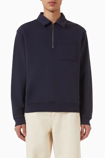 Reeve Quarter-zip Sweatshirt in Cotton Loopback