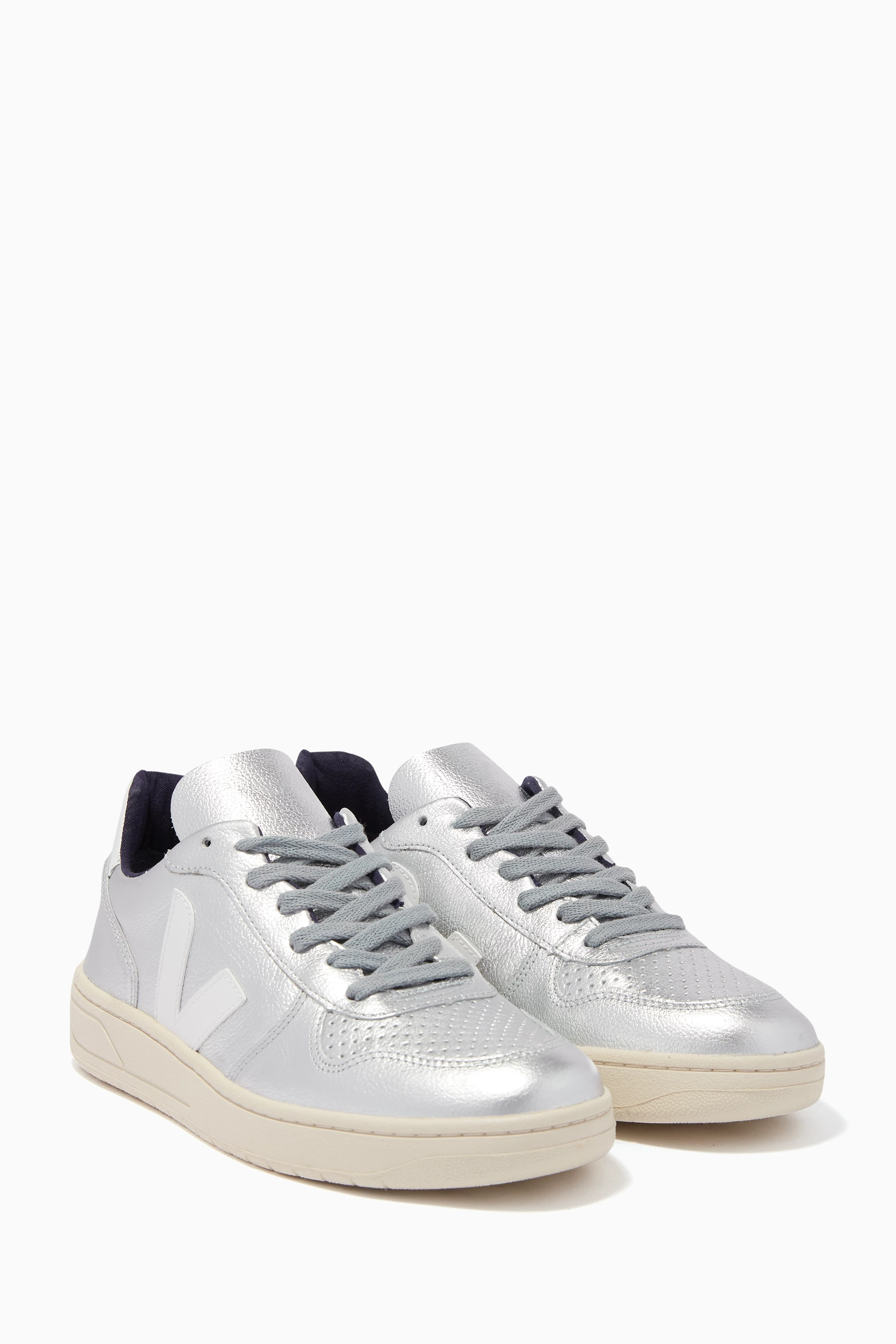 Buy VEJA Silver Metallic Silver V 10 Sneakers for Women in Bahrain