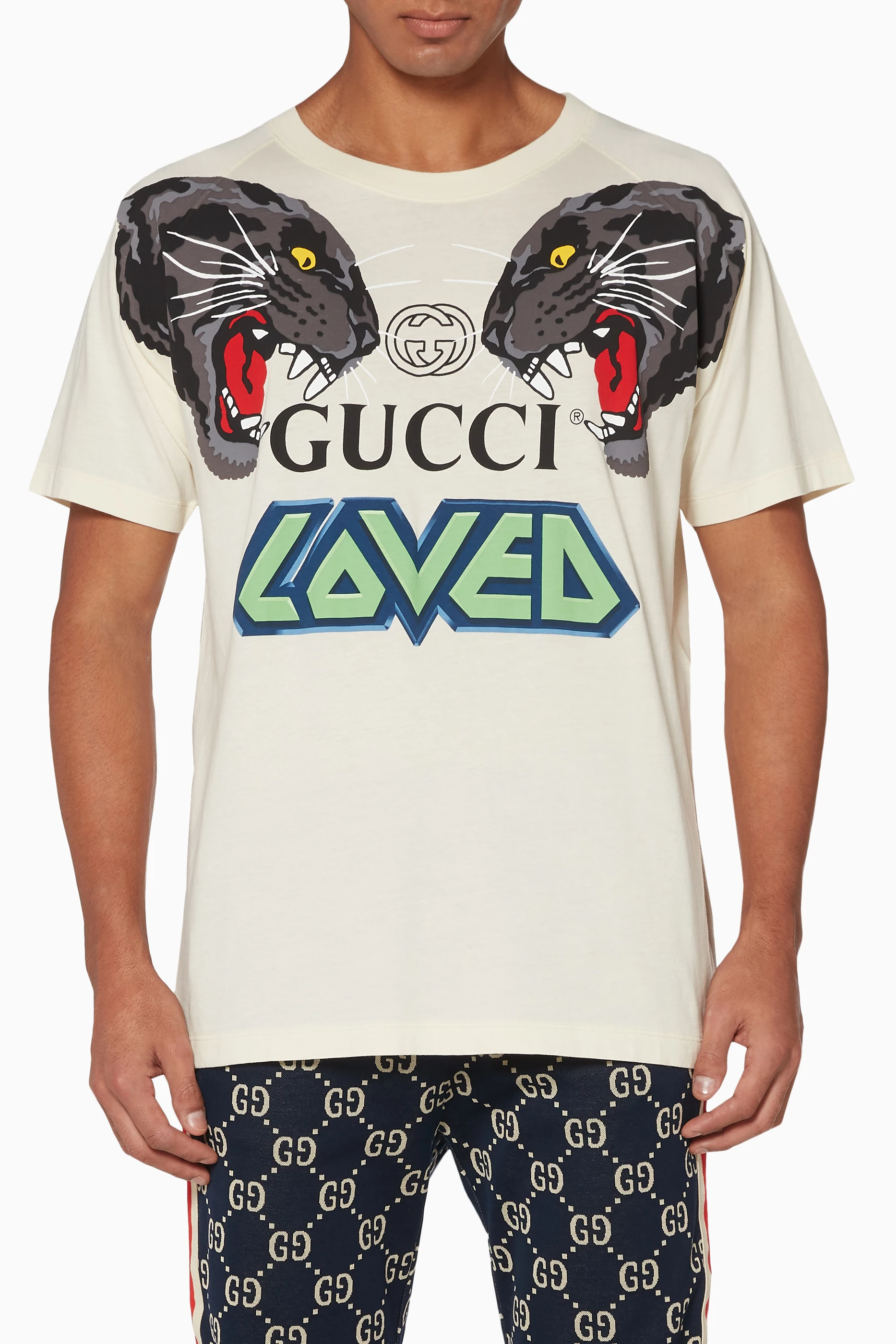 Buy Gucci White Loved Print T-Shirt for MEN in Bahrain | Ounass