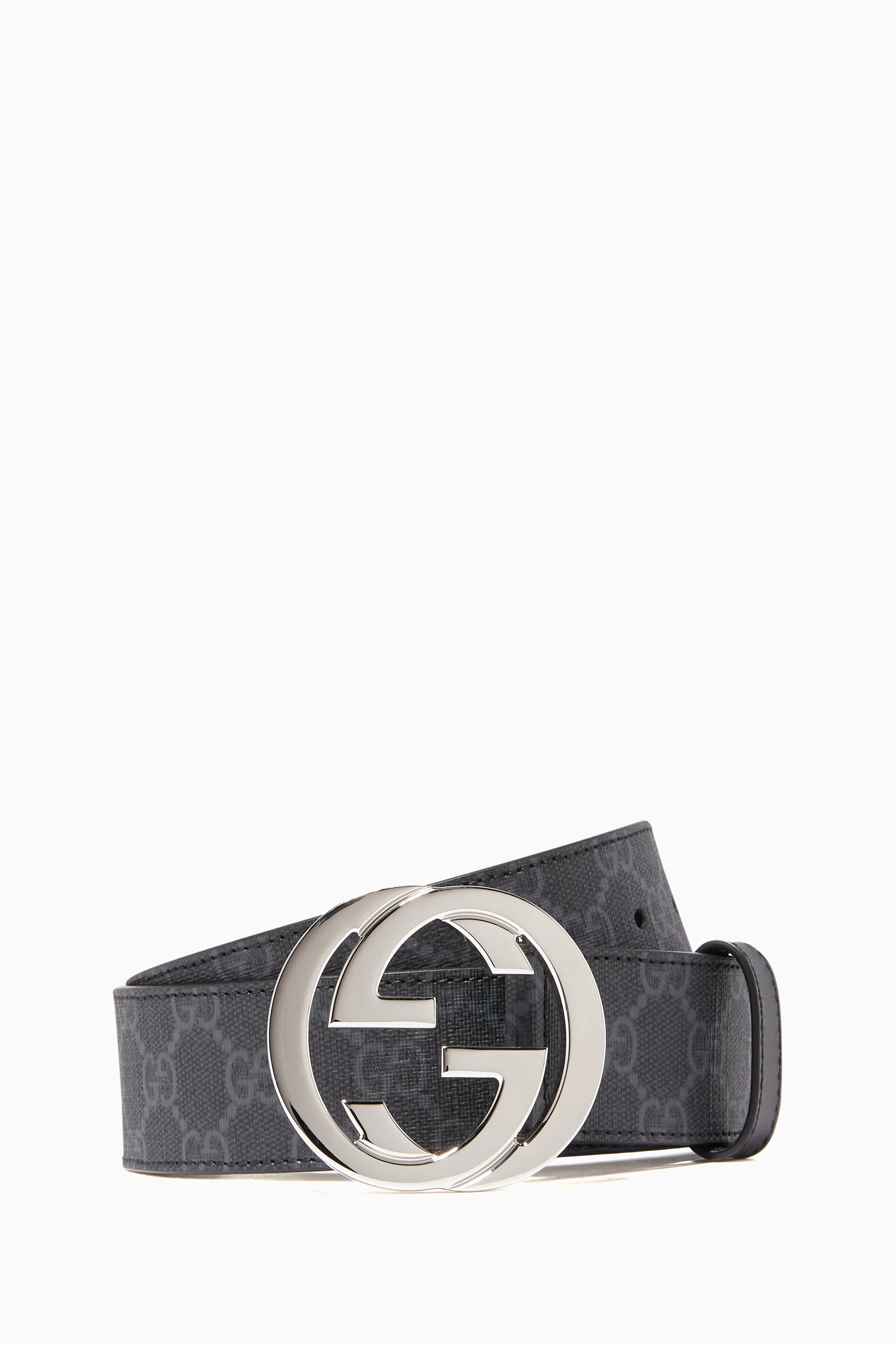 Buy Gucci Black Black Grey GG Supreme Belt for Men in Bahrain