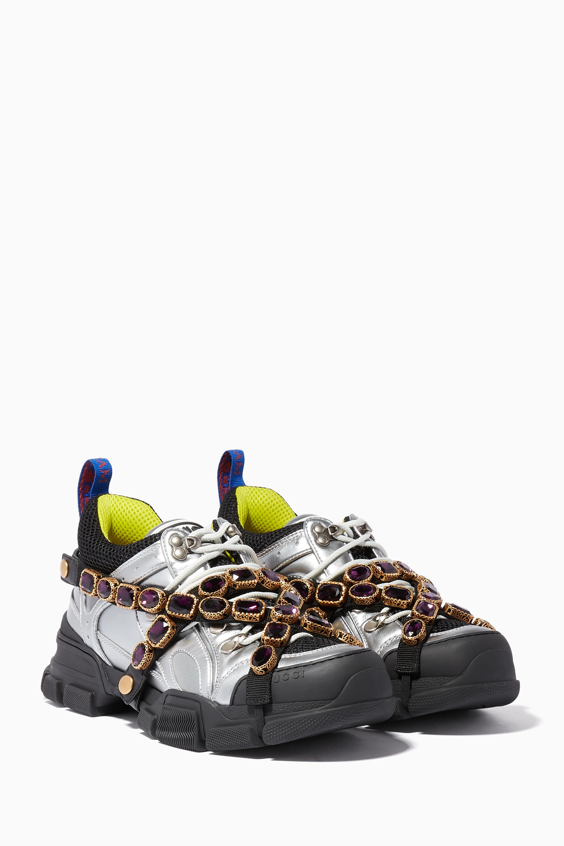 Gucci flashtrek silver on sale