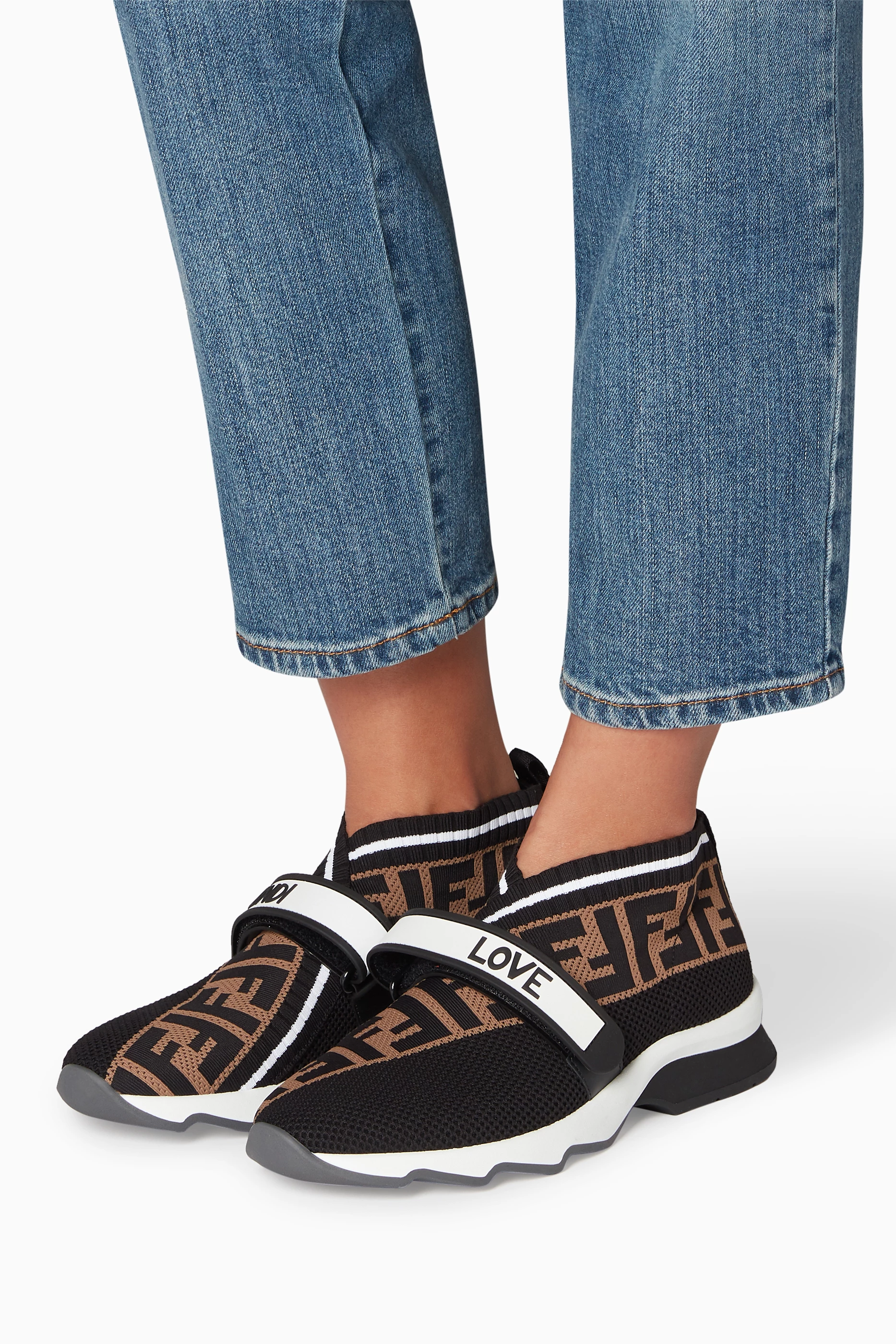Rockoko knit sneaker fendi store