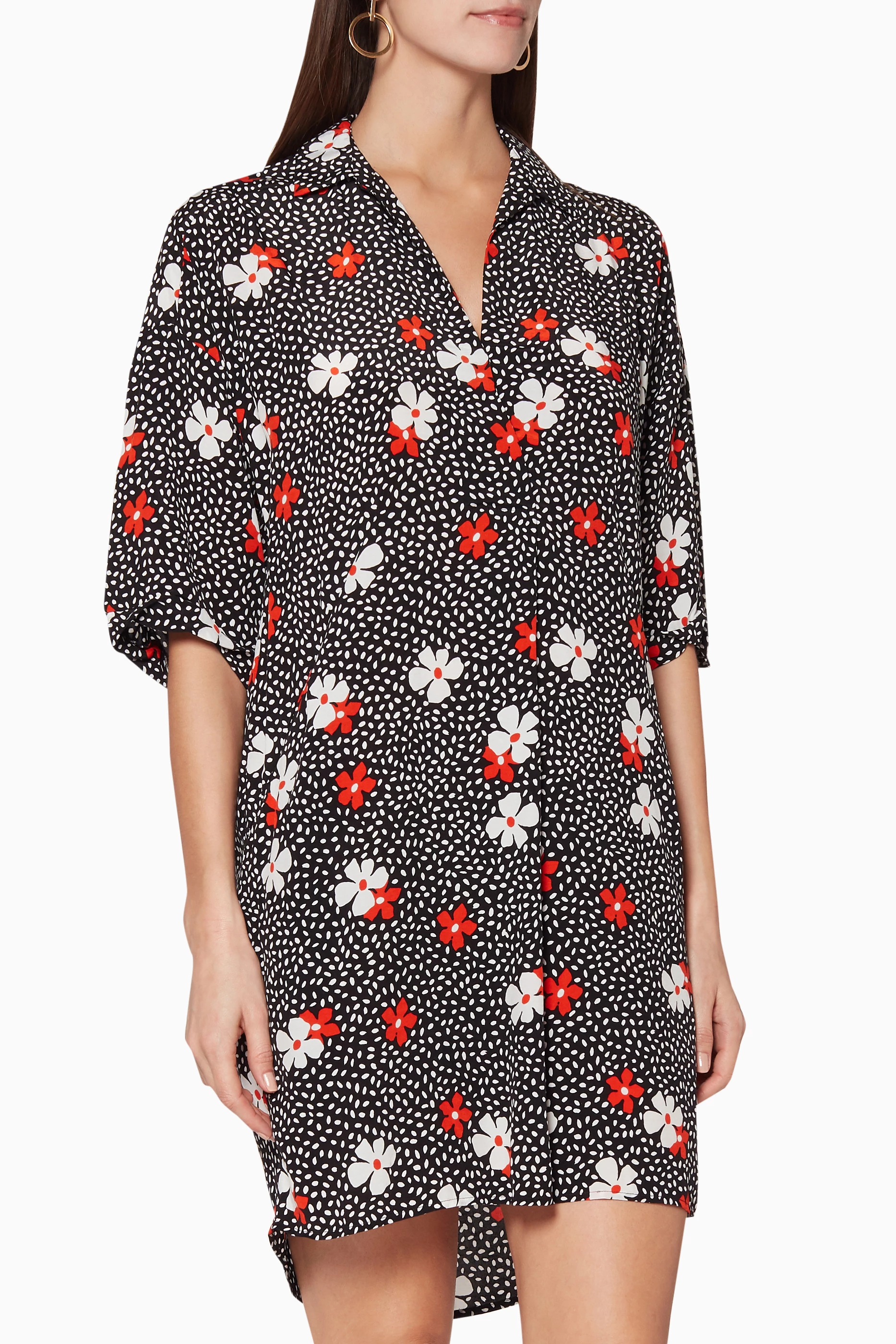 Buy WHISTLES Black Lola Confetti Floral Dress for WOMEN in Bahrain