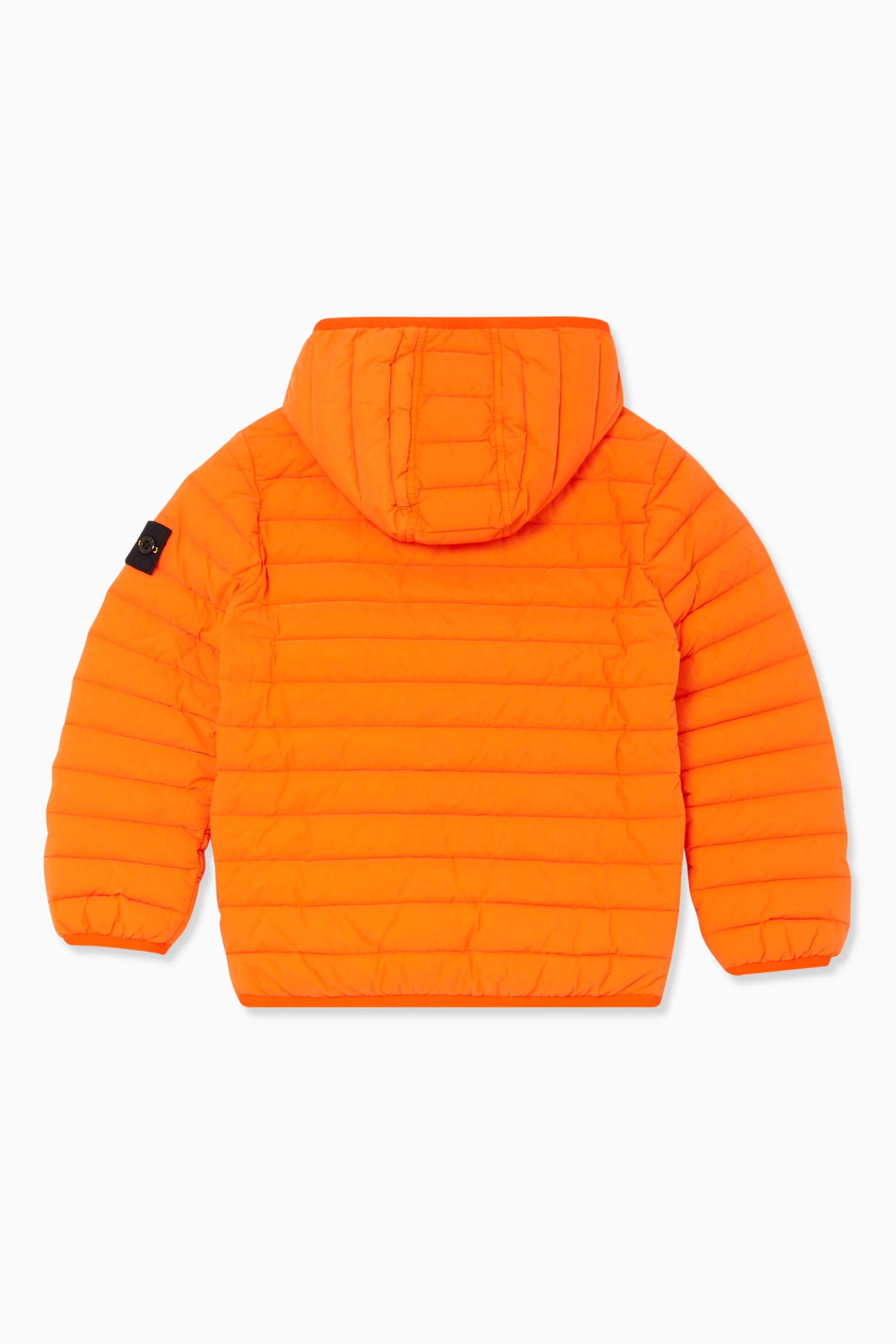 Orange stone island puffer store
