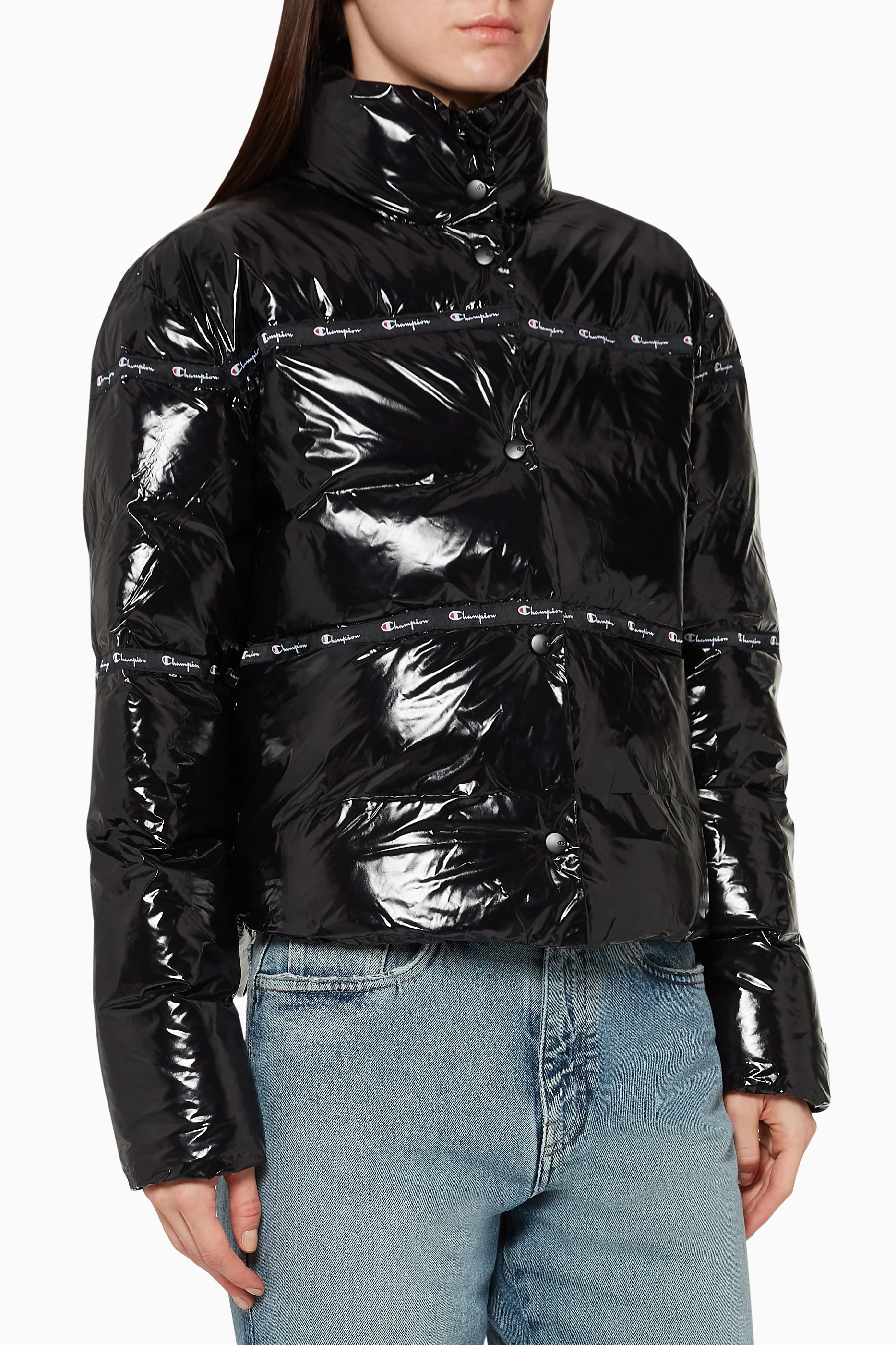Champion shiny cheap bubble jacket