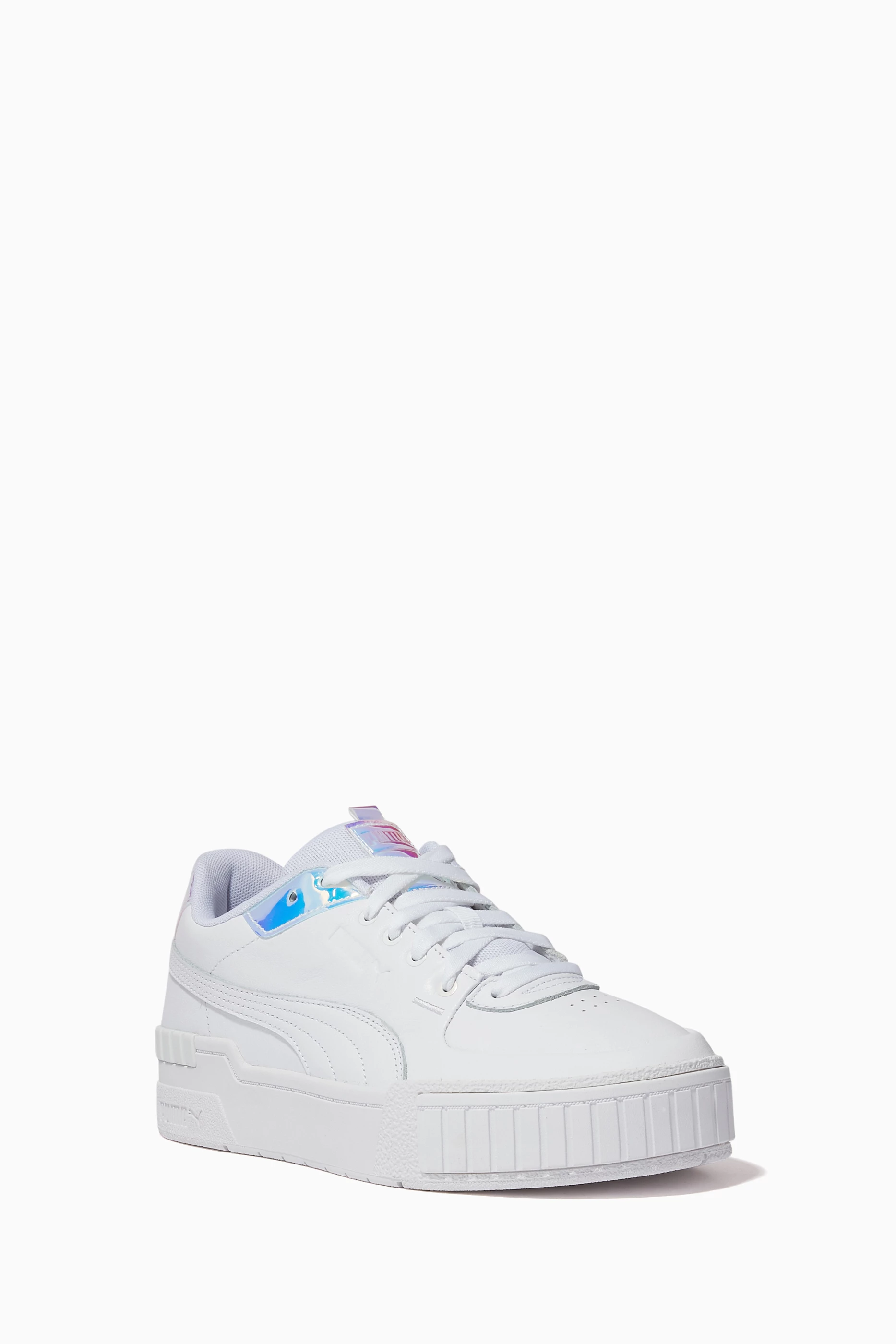 Buy Puma White Cali Sport Glow Holographic Sneakers for Women in