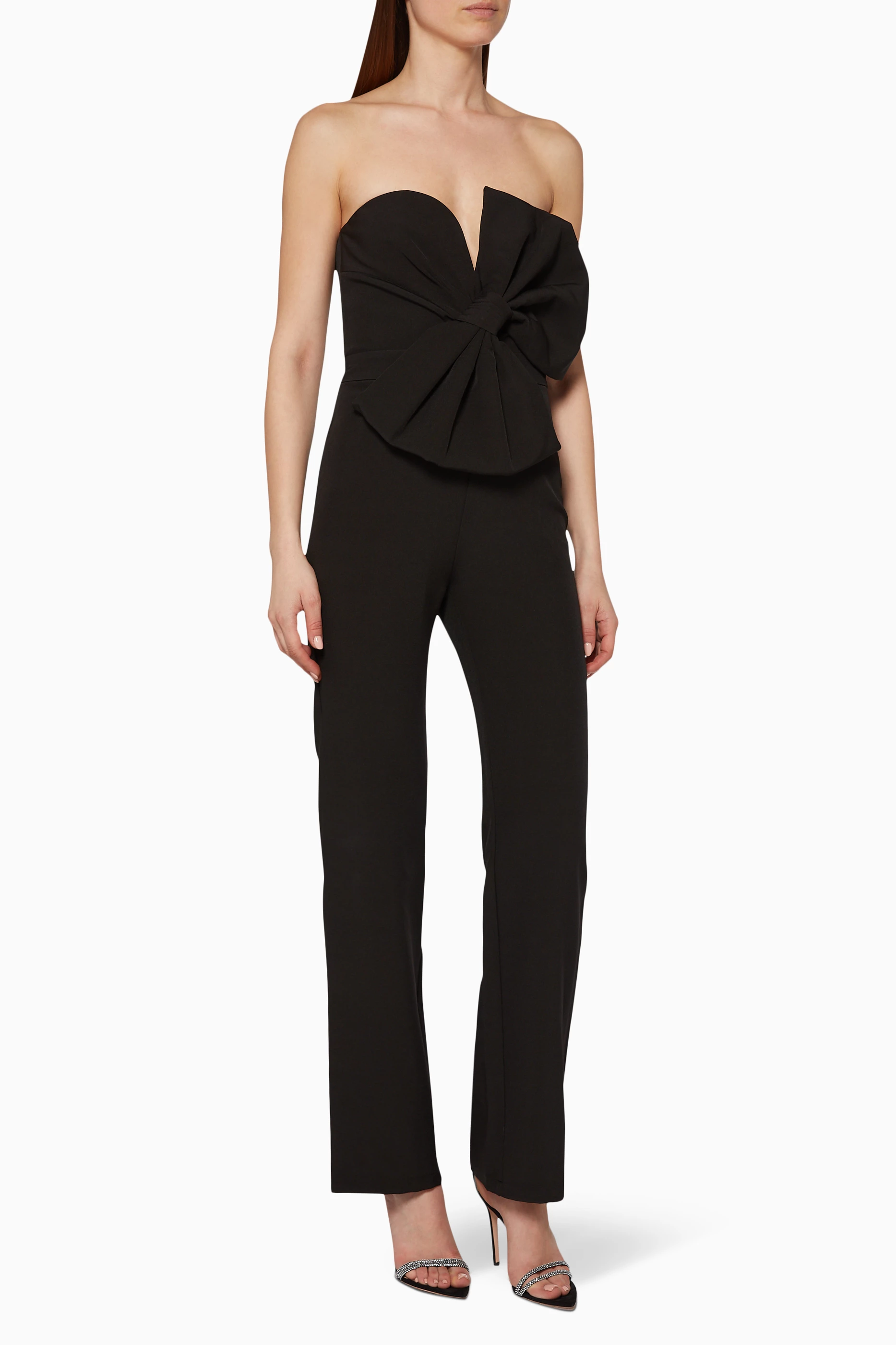 Buy Elle Zeitoune Black Liliana Bow Jumpsuit for Women in Bahrain