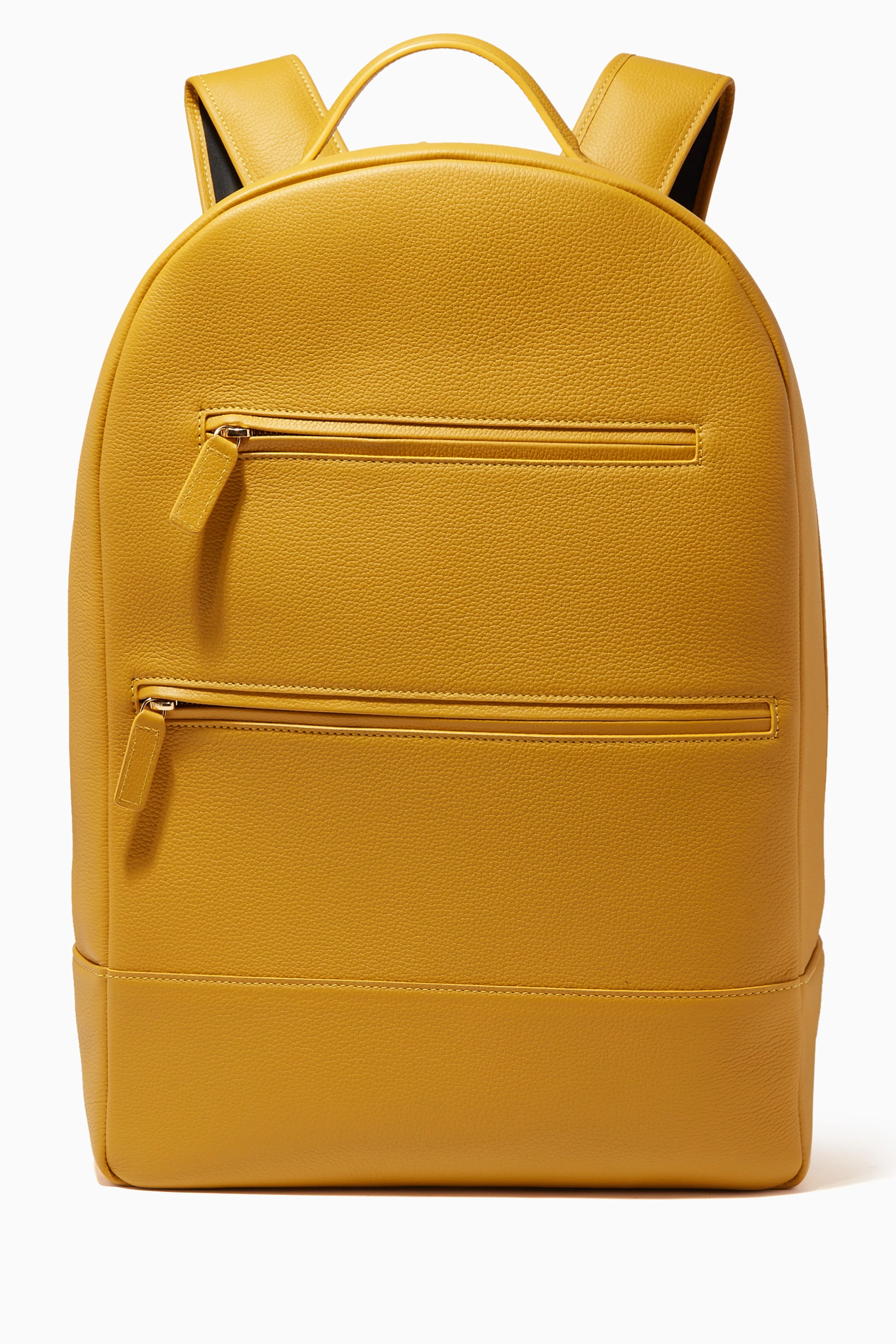 Mustard online leather backpack