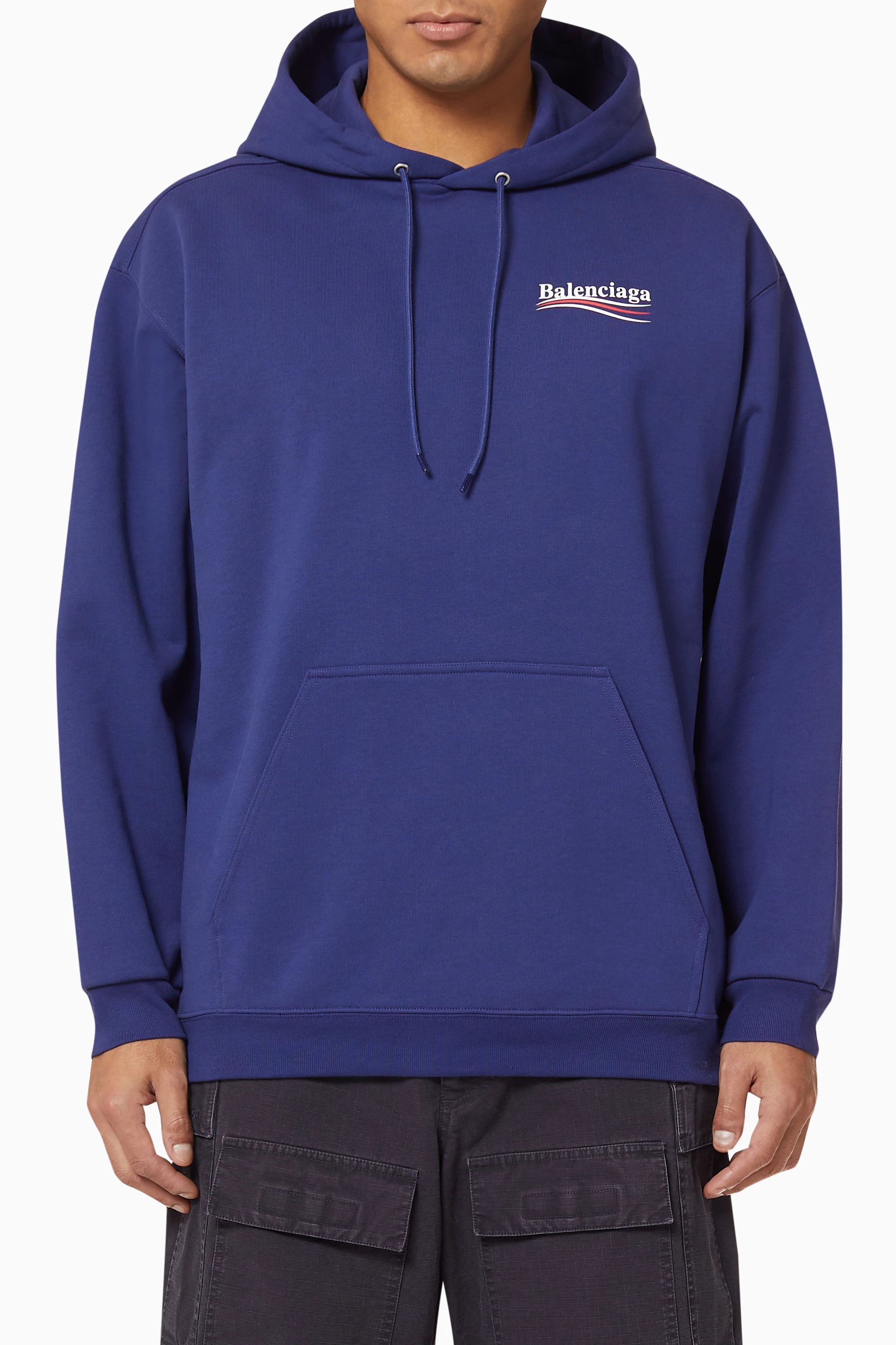 Balenciaga cheap blue hoodie