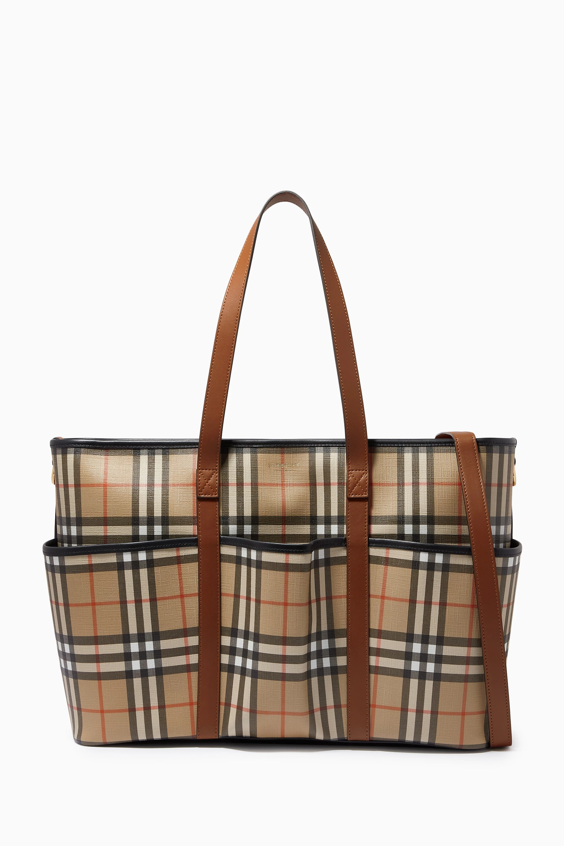 Burberry parker check best sale diaper tote bag