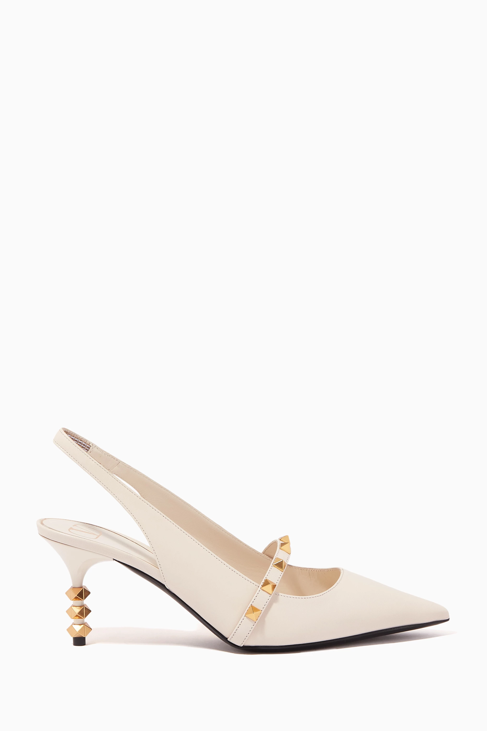 Valentino rockstud white pumps online