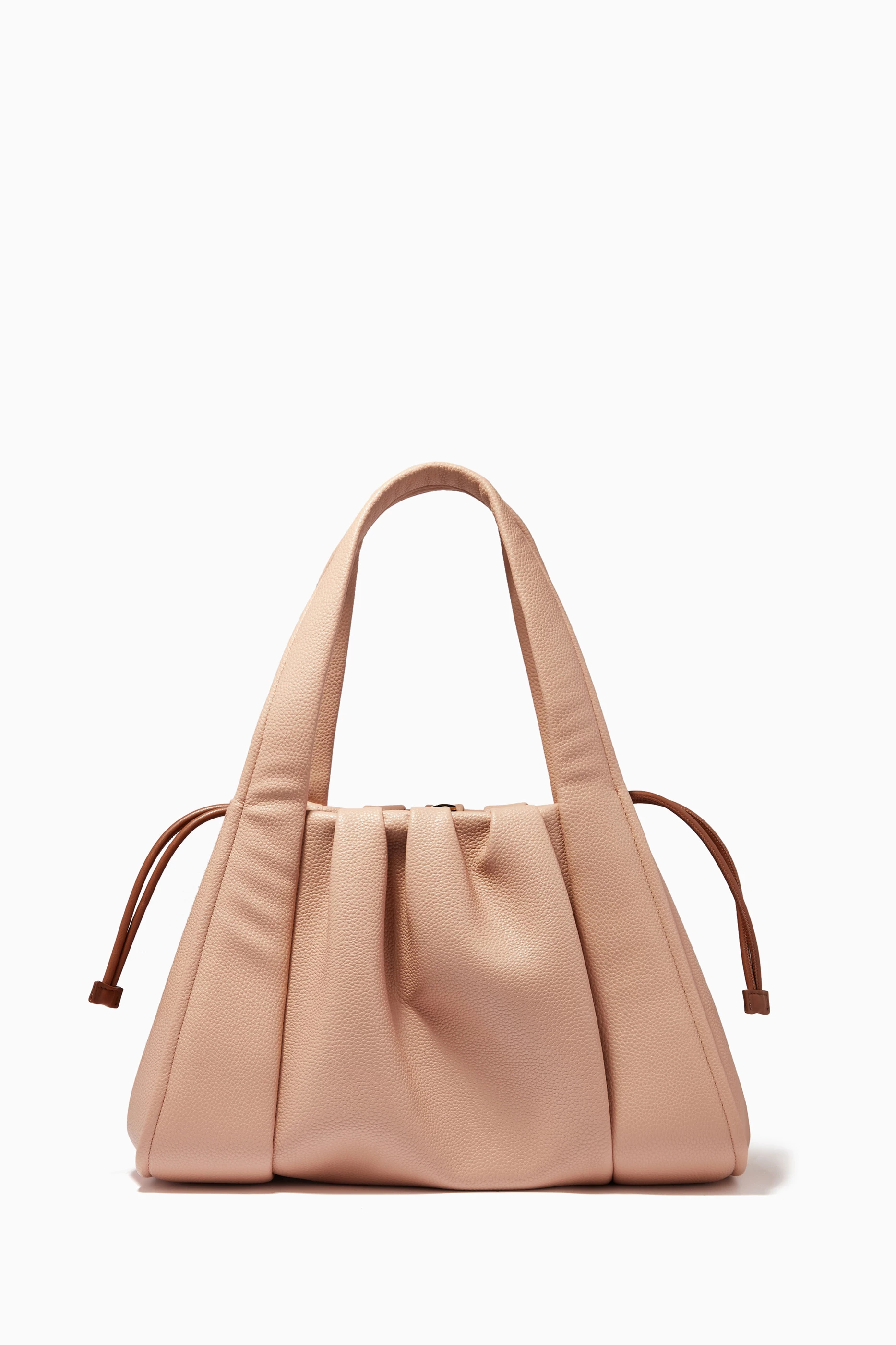 Themoir ruched faux leather tote bag