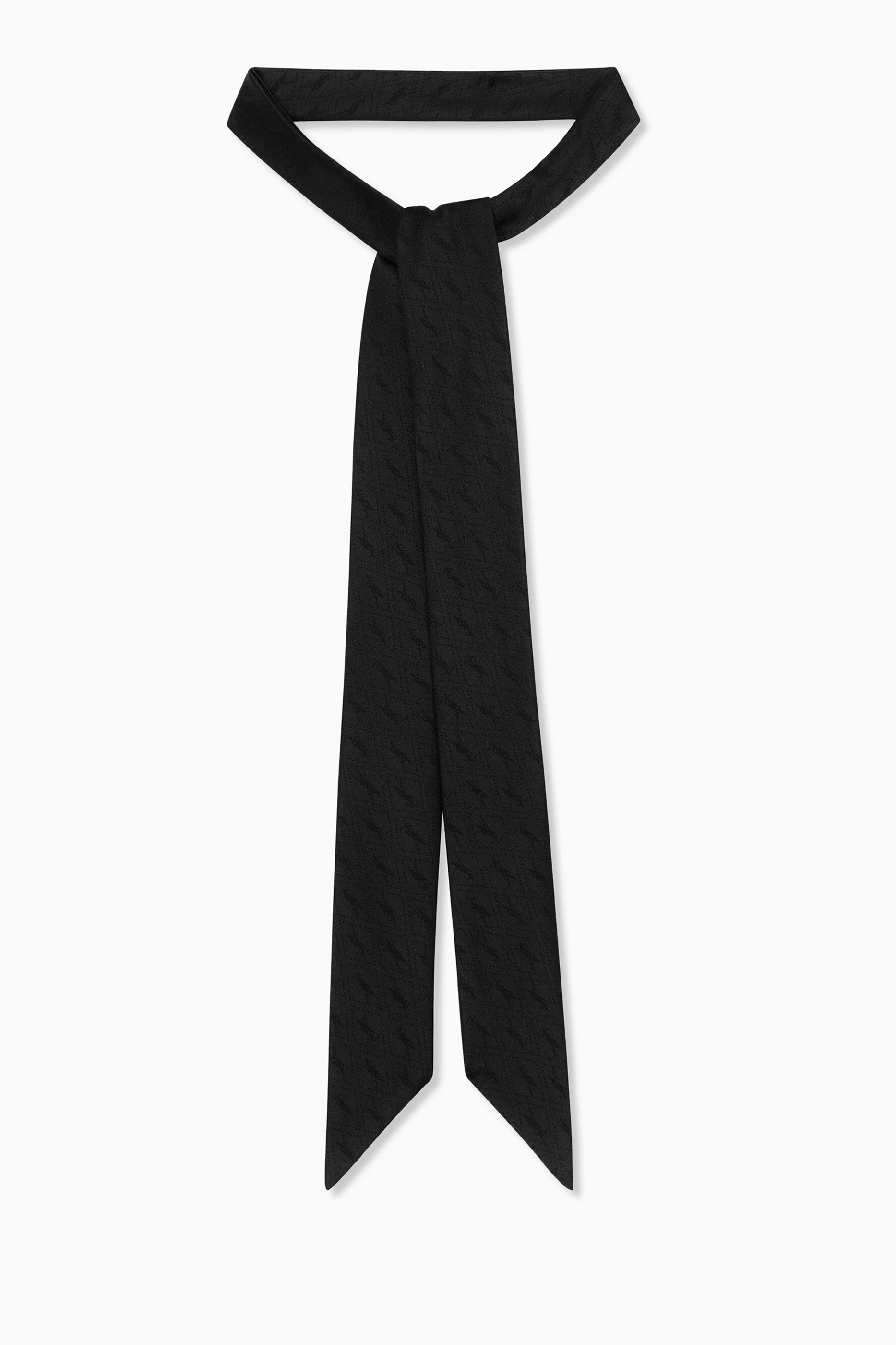 Buy SAINT LAURENT Monogram Lavallière Tie in Silk for UNISEX