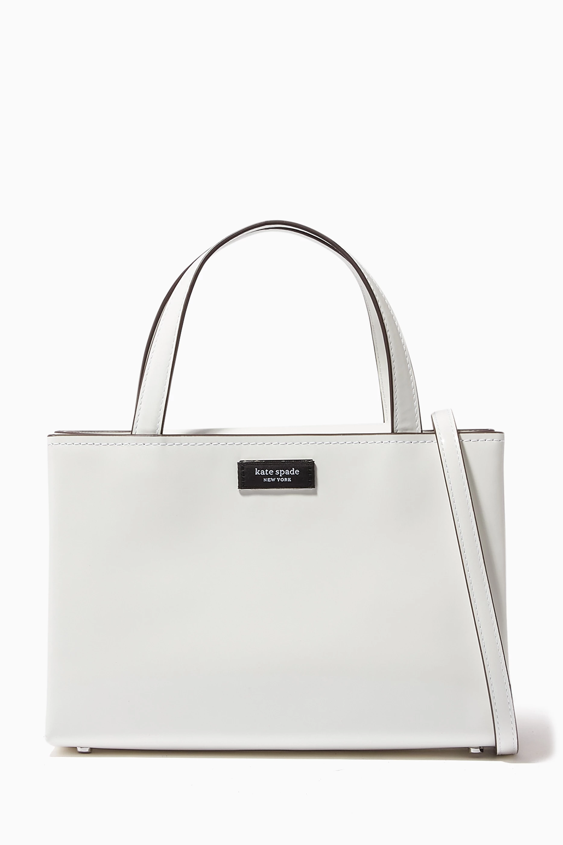Shop Kate Spade New York White Small Sam Icon Tote Bag in Spazzolato Leather  for WOMEN | Ounass Bahrain