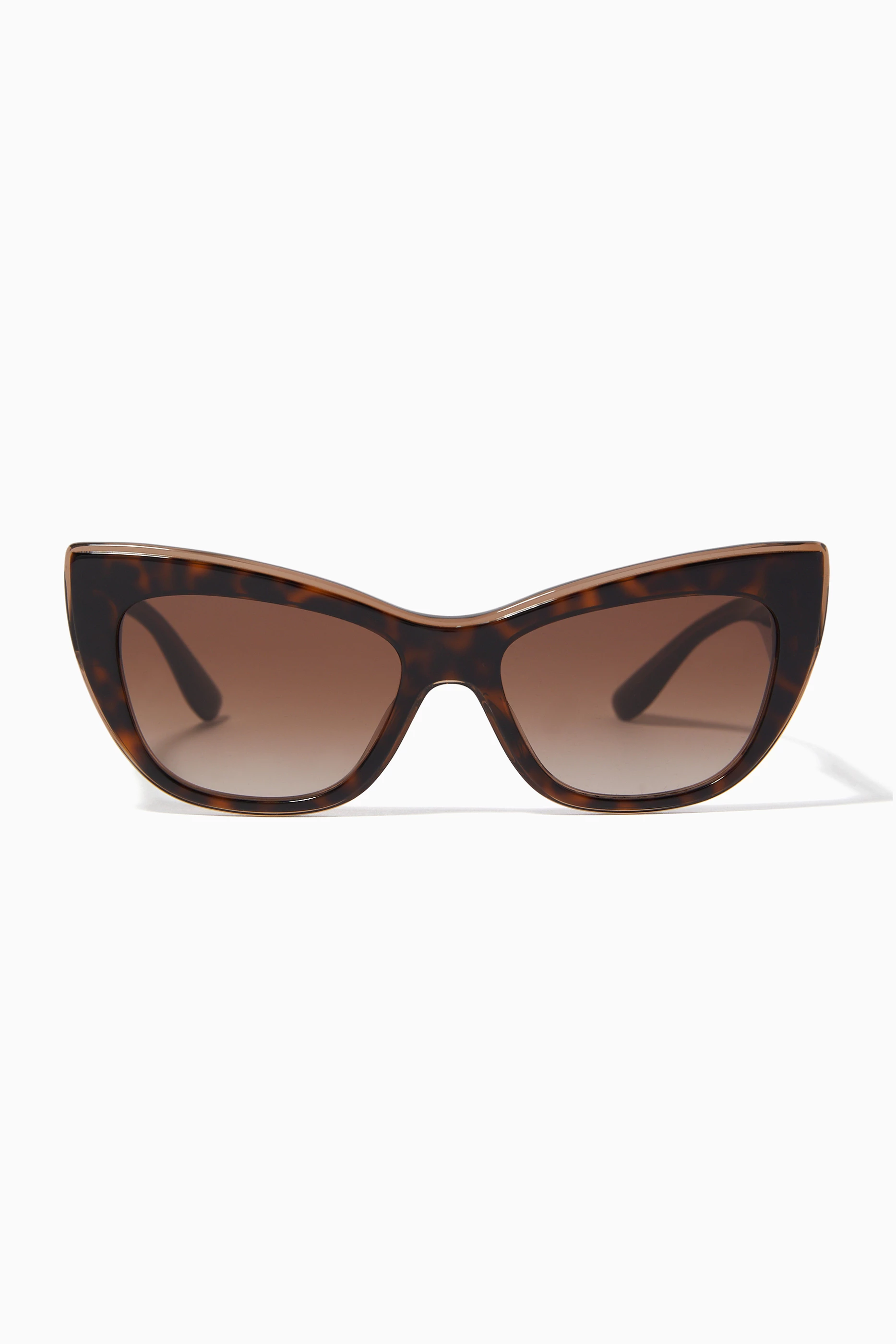 Shop Dolce & Gabbana Brown New Print Cat Eye Sunglasses in Acetate for  WOMEN | Ounass Bahrain
