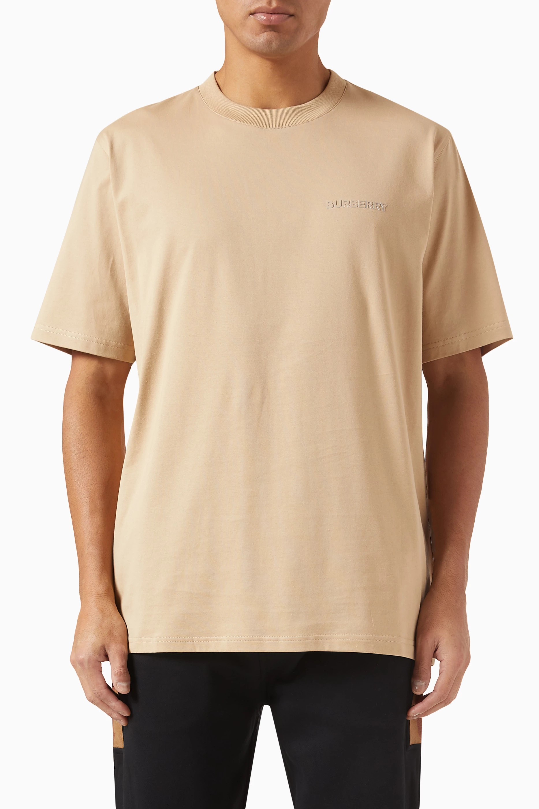 Burberry t shirt brown deals