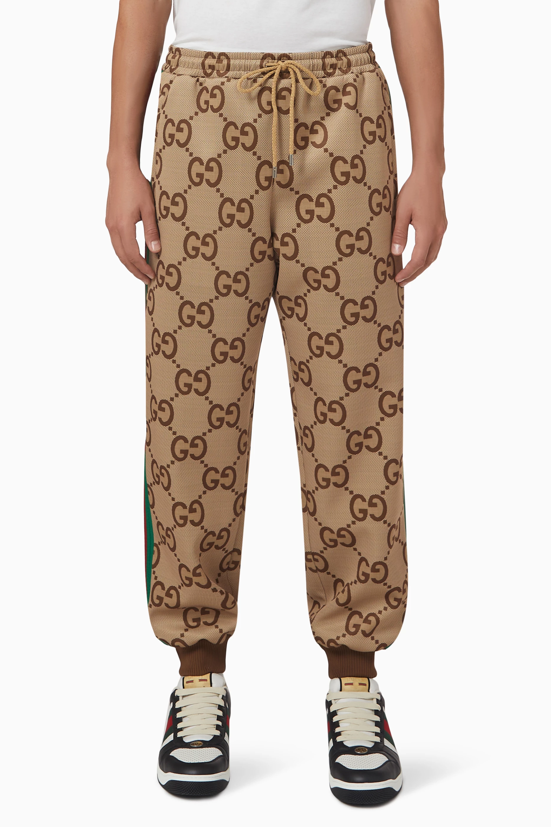 Buy Gucci Neutral Jumbo GG Jogging Pants in Nylon Stretch for Men