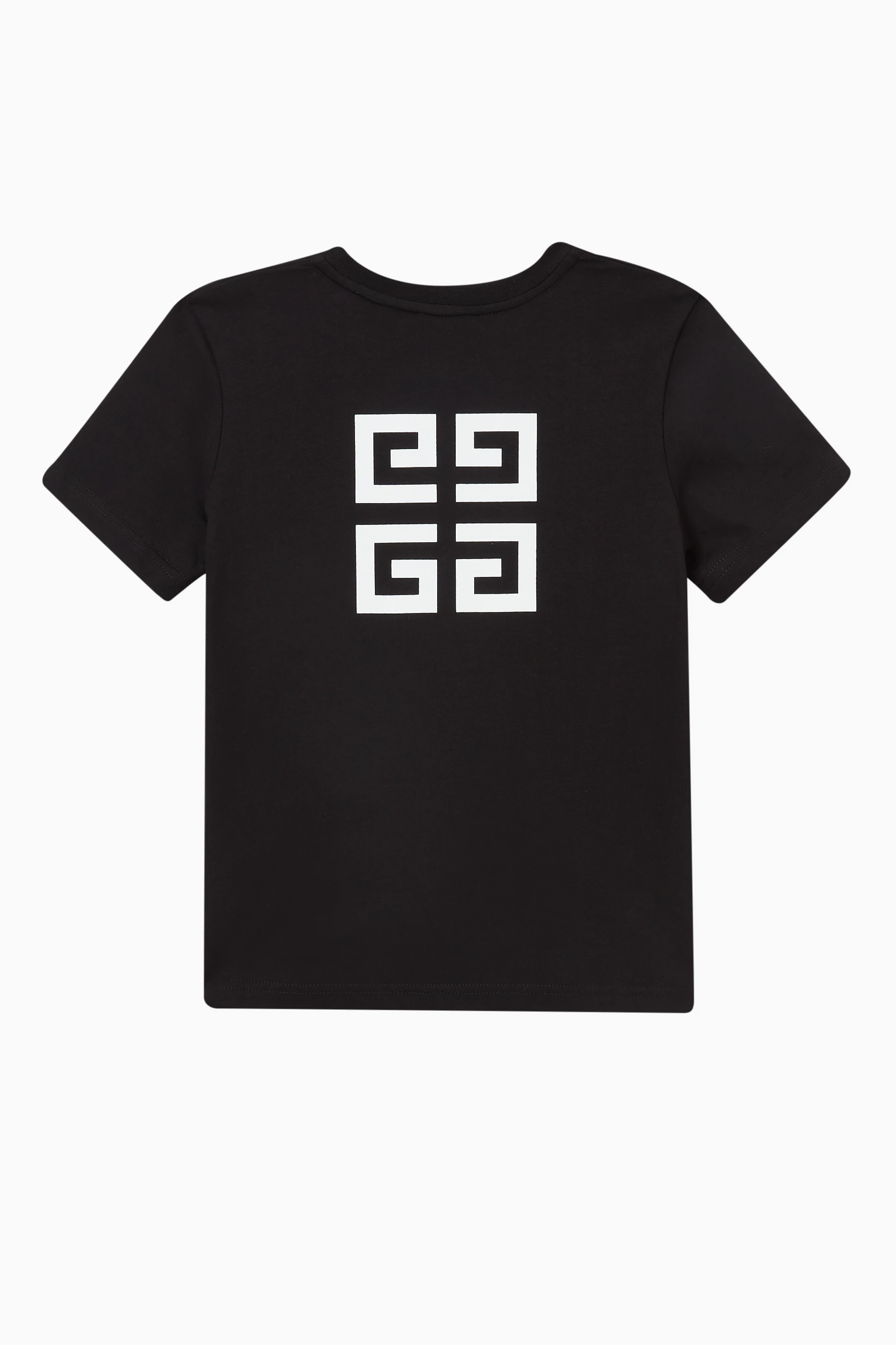 Shop Givenchy Black Logo Print T-shirt in Cotton for KIDS | Ounass Bahrain