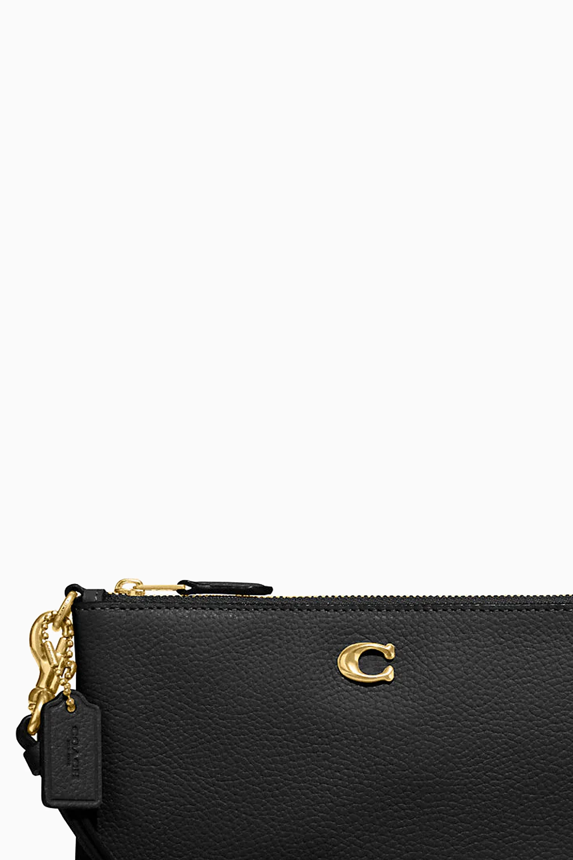 Buy Coach Black Small Wristlet Pouch in Leather for Women in