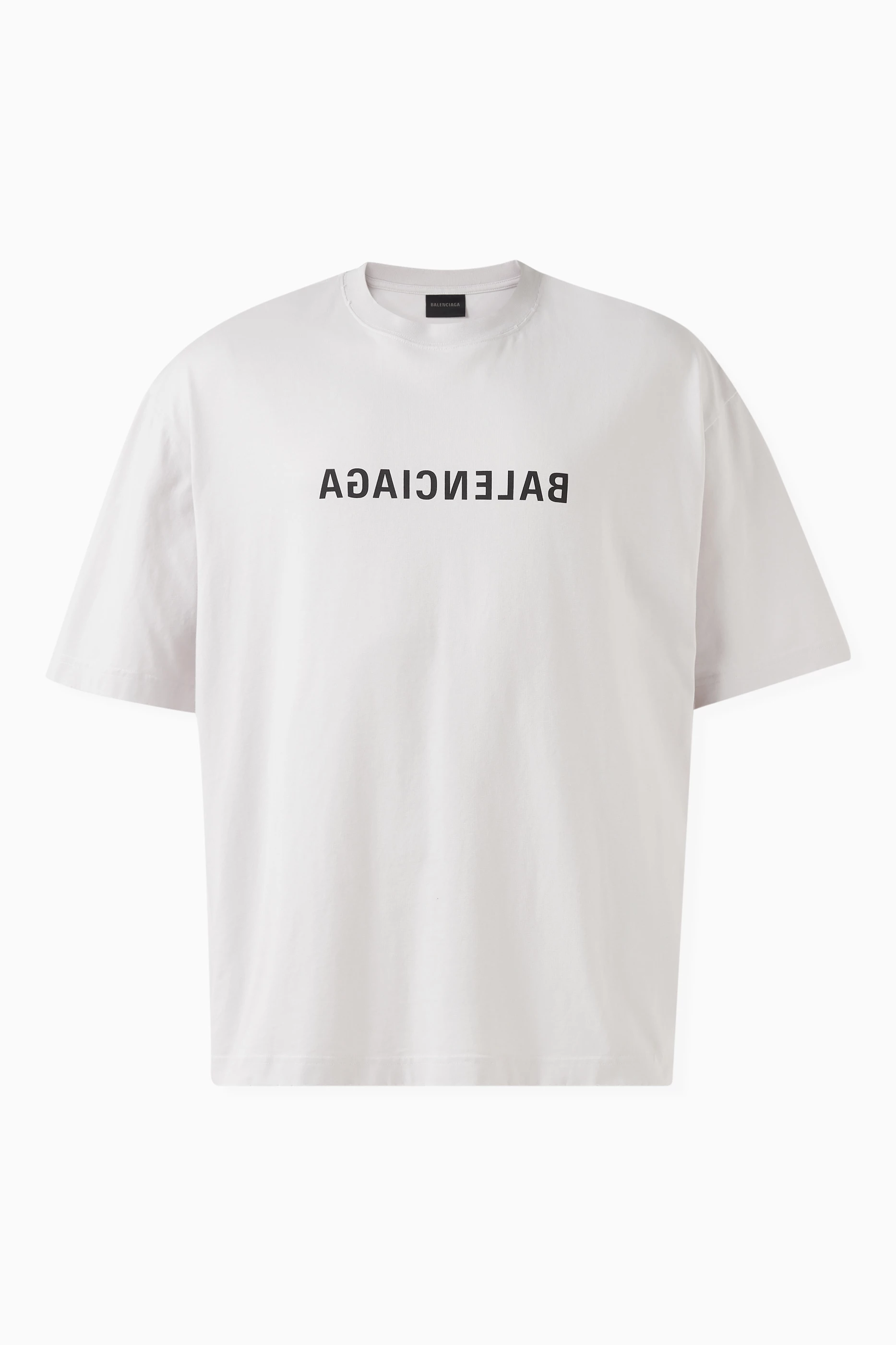 Buy Balenciaga Neutral Mirror Balenciaga T shirt in Cotton Jersey