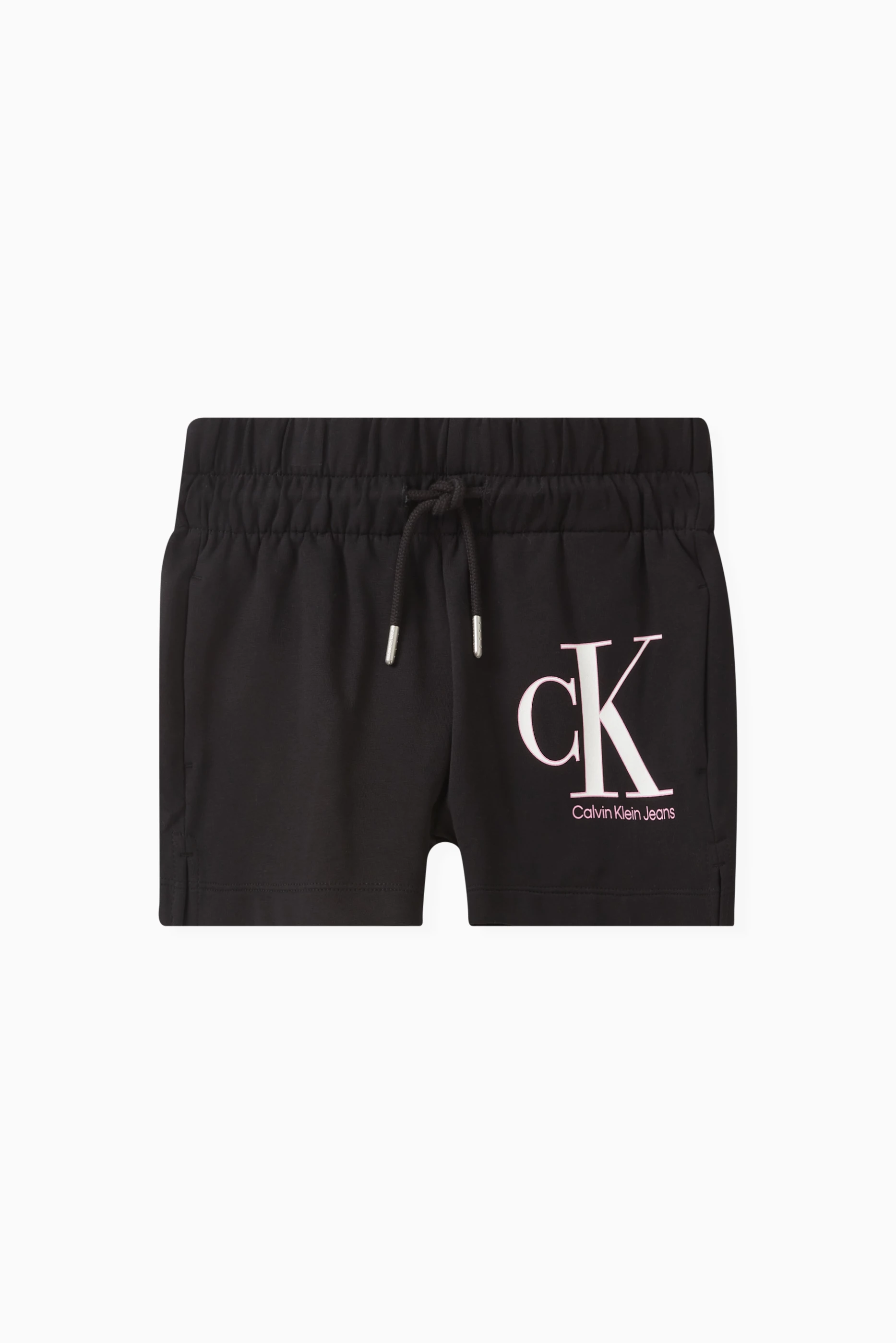 Calvin Klein Jeans Girls Colour Reveal Monogram Shorts - Black