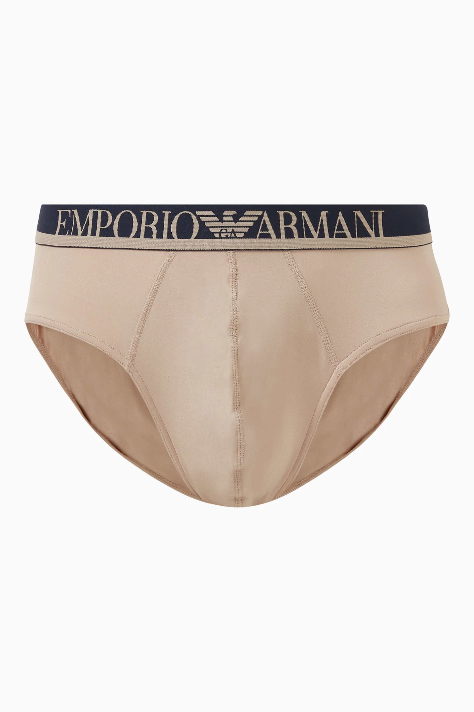 Buy Emporio Armani Neutral Core Logo Briefs in Stretch cotton for