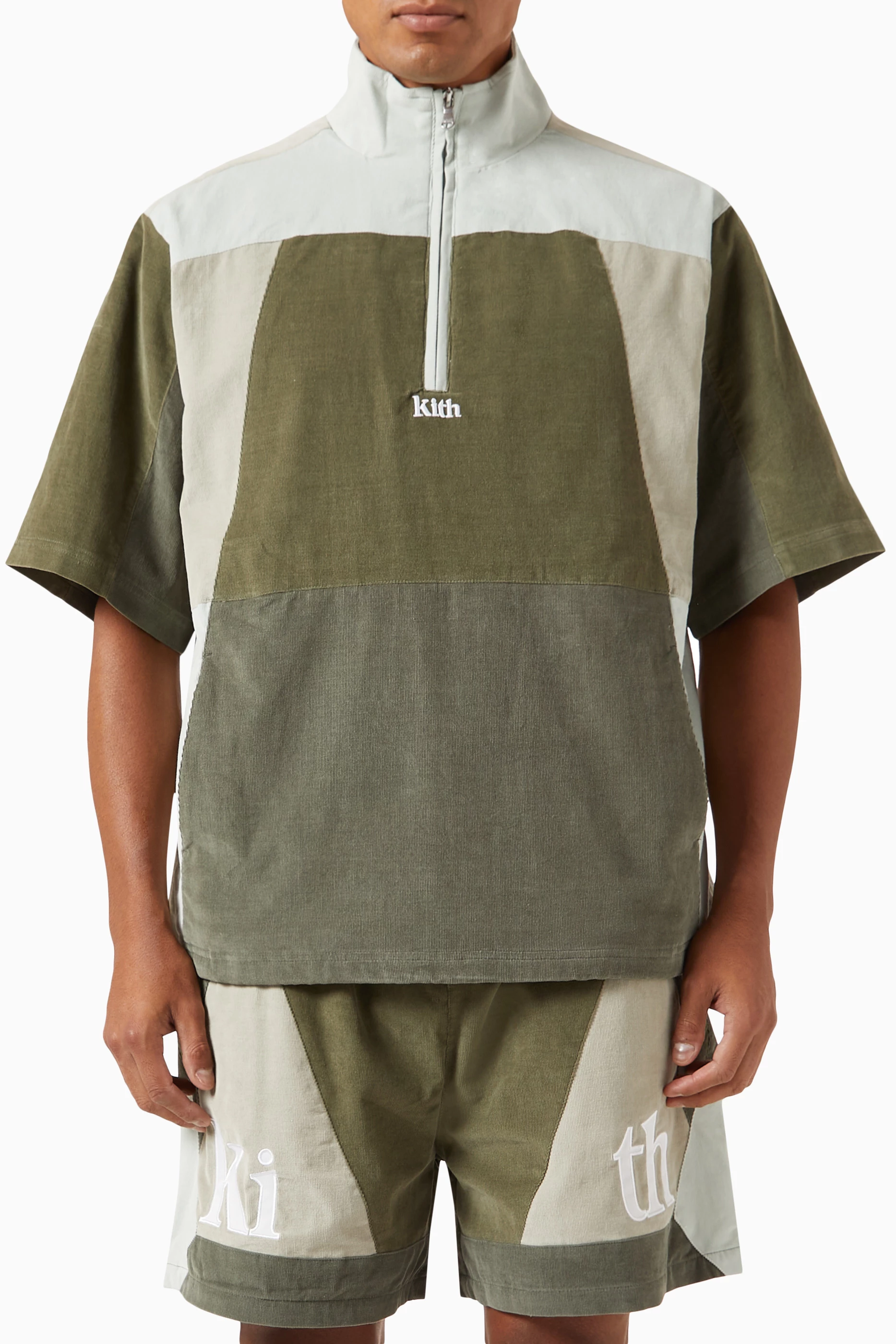 Buy Kith Green Micro Cord Retro Windshirt in Cotton for Men in ...