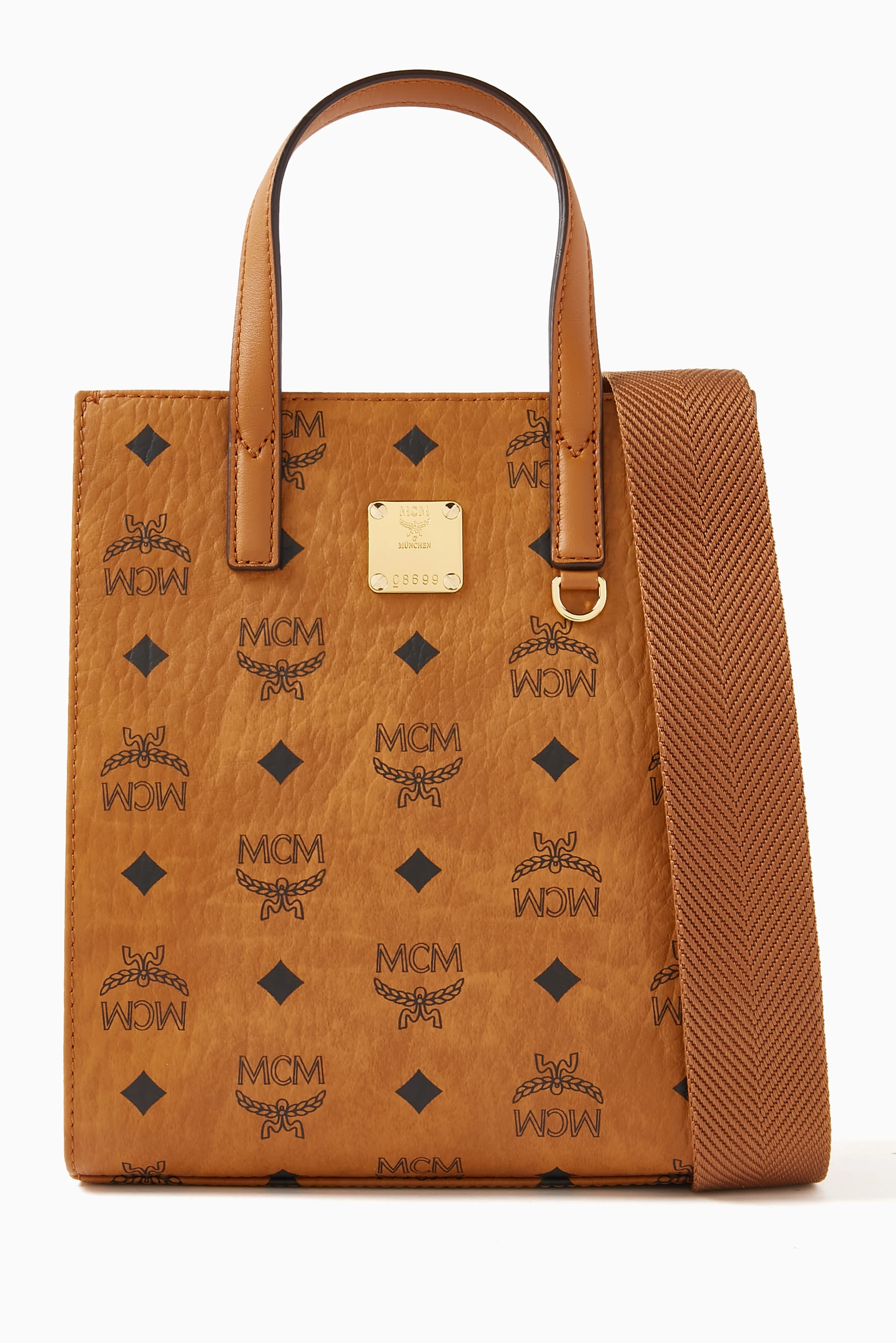 Mcm Mini Tote Bag In Brown