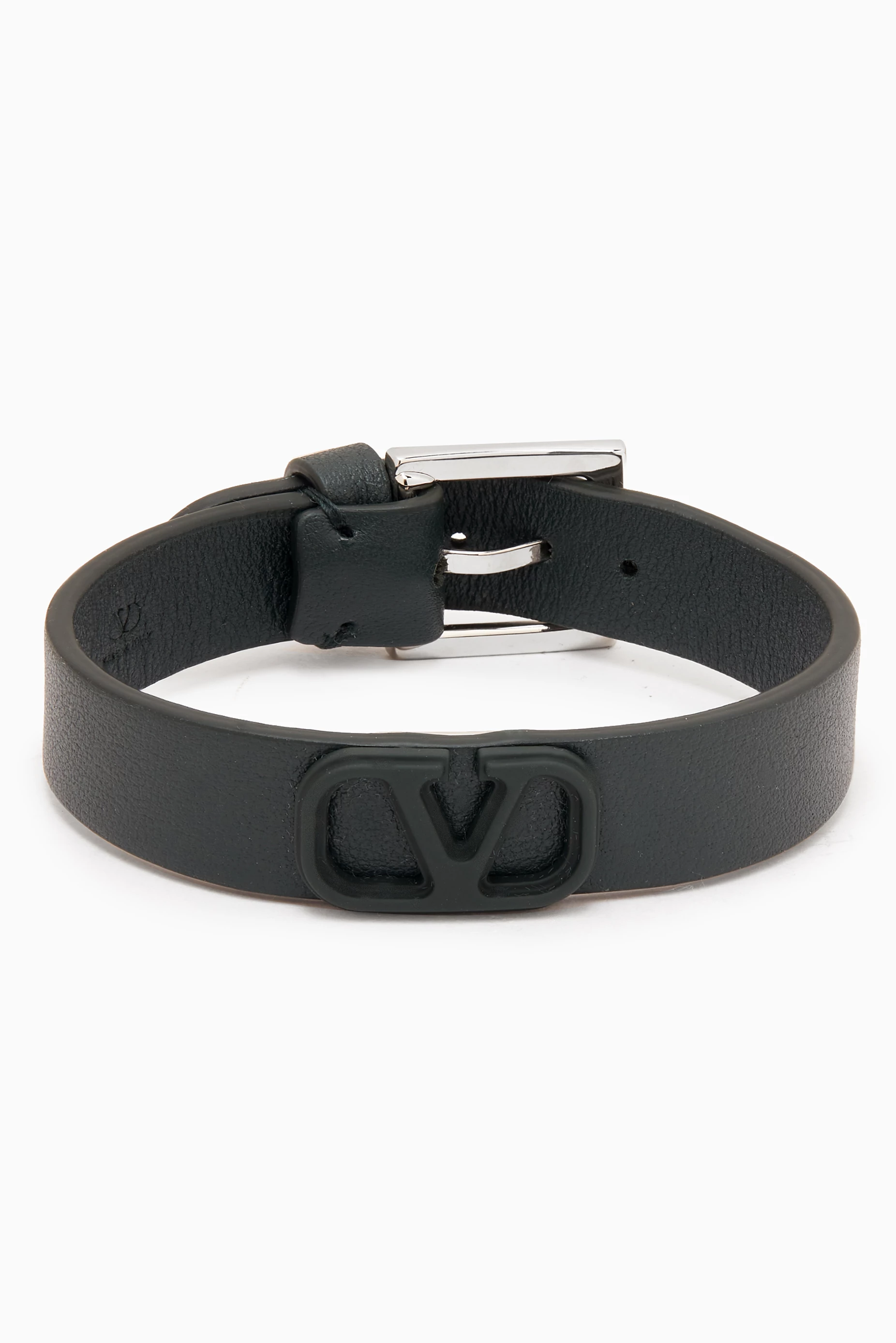 Buy Valentino Garavani Grey Valentino Garavani VLOGO Bracelet in