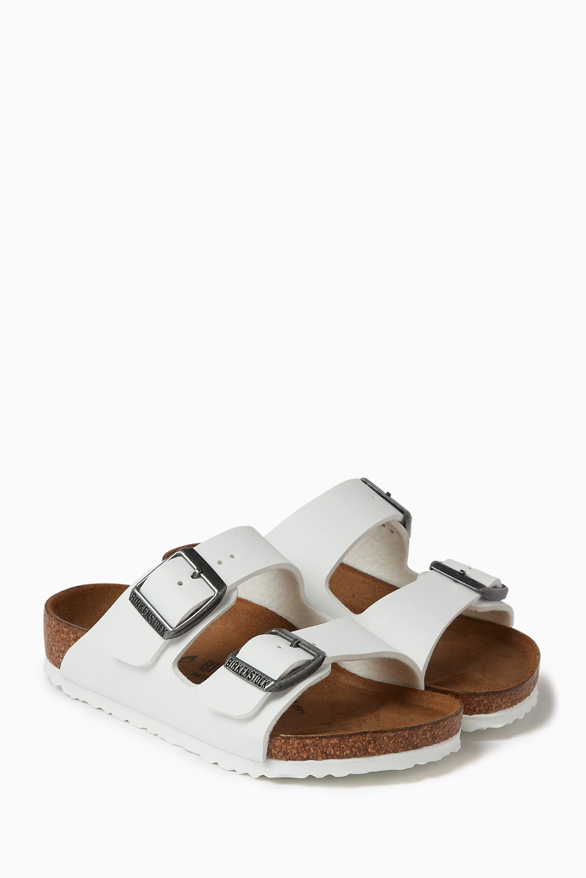 Buy Birkenstock White Arizona Sandals in Birko Flor for UNISEX in