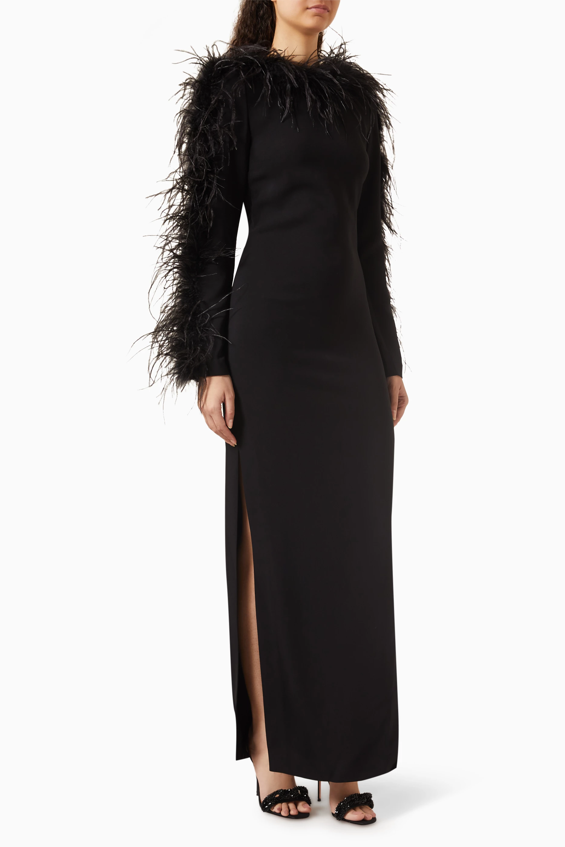 Buy De La Vali Black Cabaret Maxi Dress for Women in Bahrain Ounass