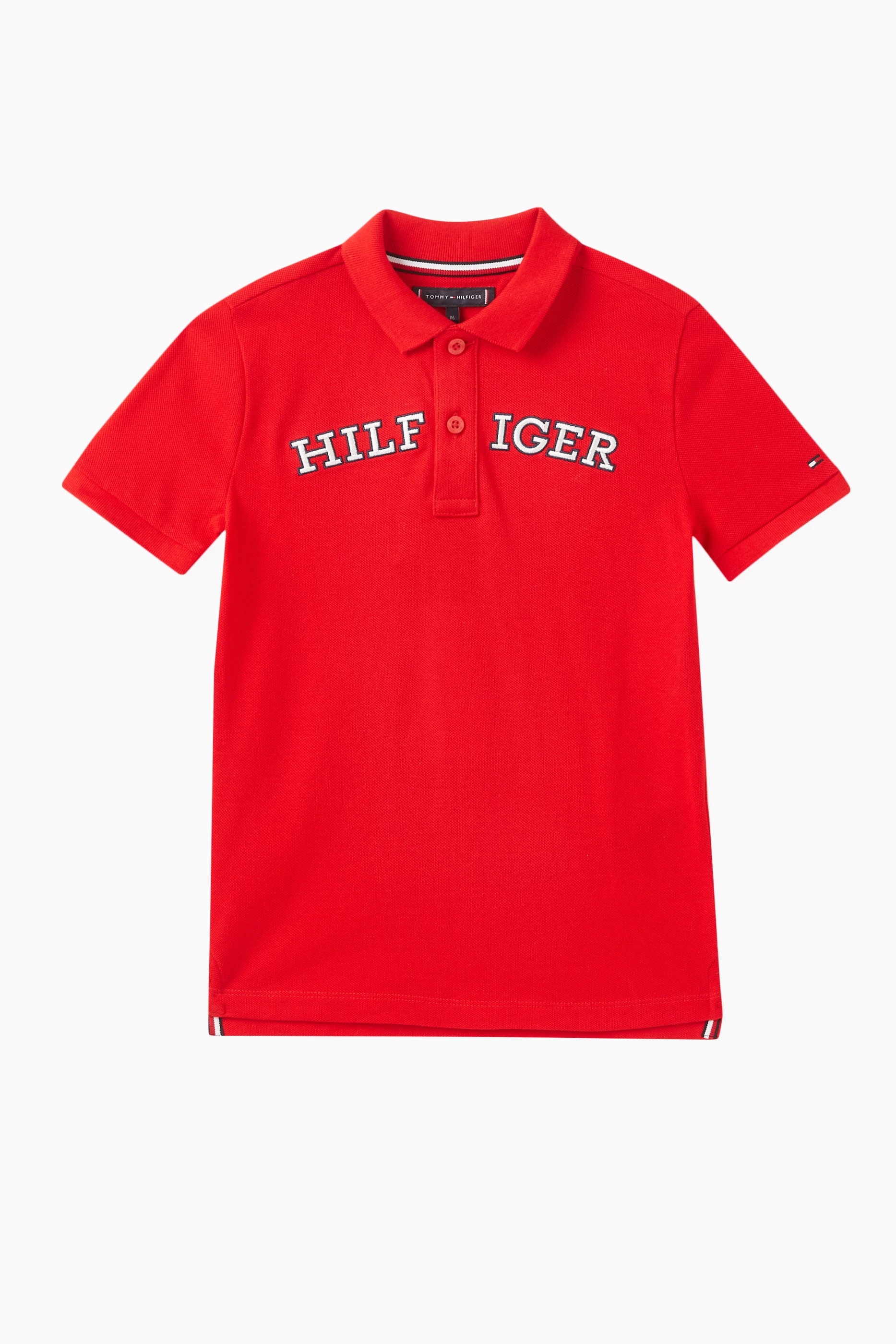 All red 2025 tommy hilfiger shirt