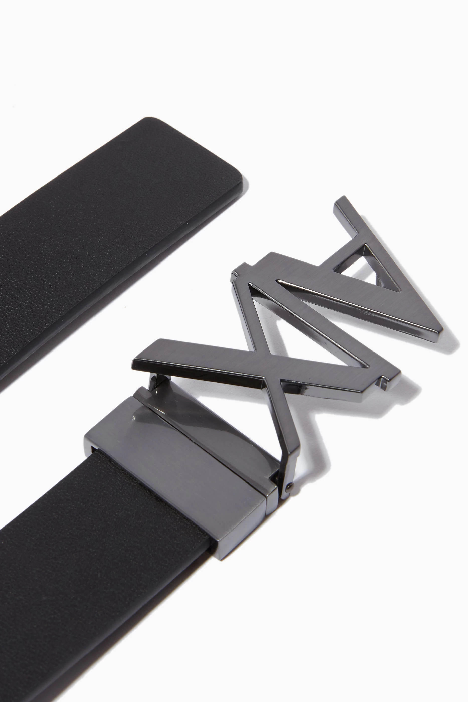 Buy Armani Exchange Black Logo Hinge Belt in Leather For Men Online Ounass Bahrain