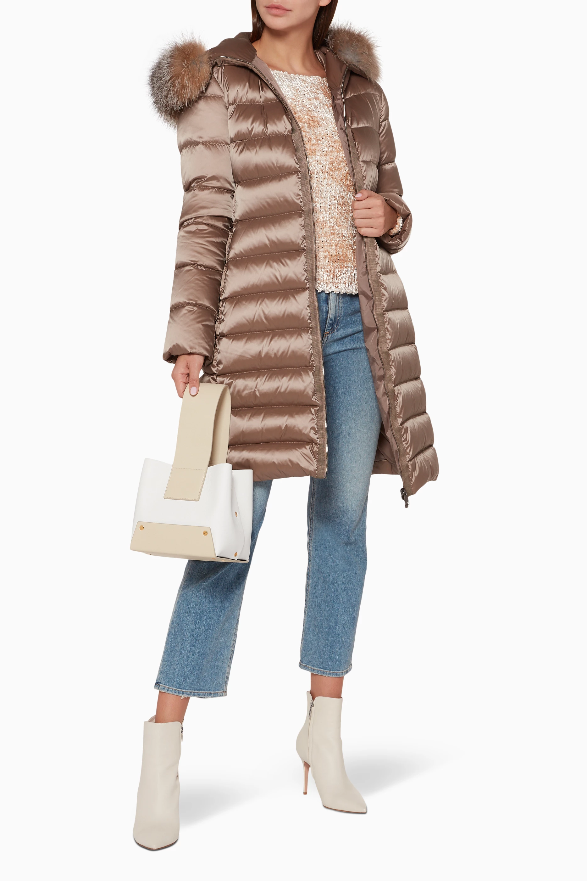 Buy Moncler Brown Khaki Brown Tinuviel Quilted Jacket For Women Online Ounass Bahrain