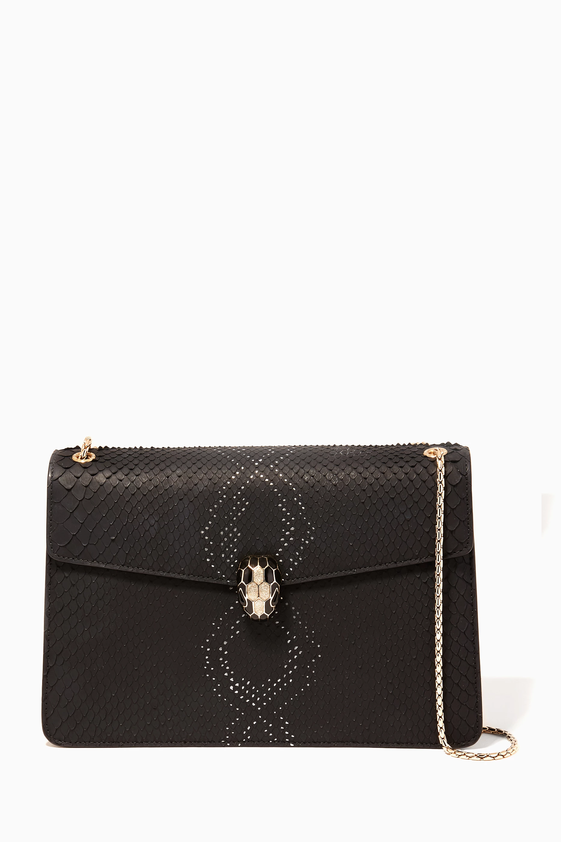 Buy BVLGARI Black Black Serpenti Forever Python Leather Shoulder Bag For Women Online Ounass Bahrain