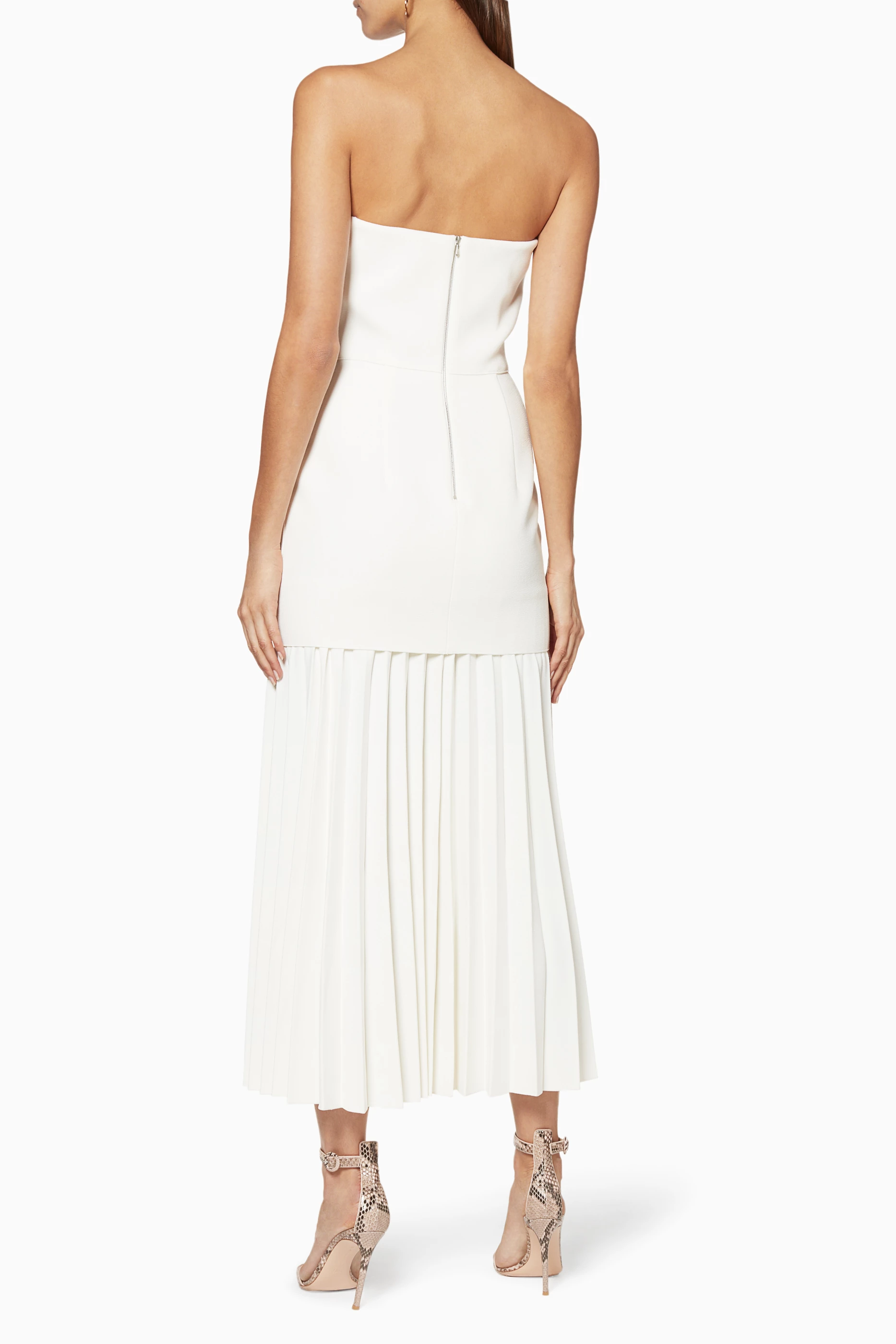 dion lee linear pleat dress Dion Lee Linear Pleat V Neck Dress