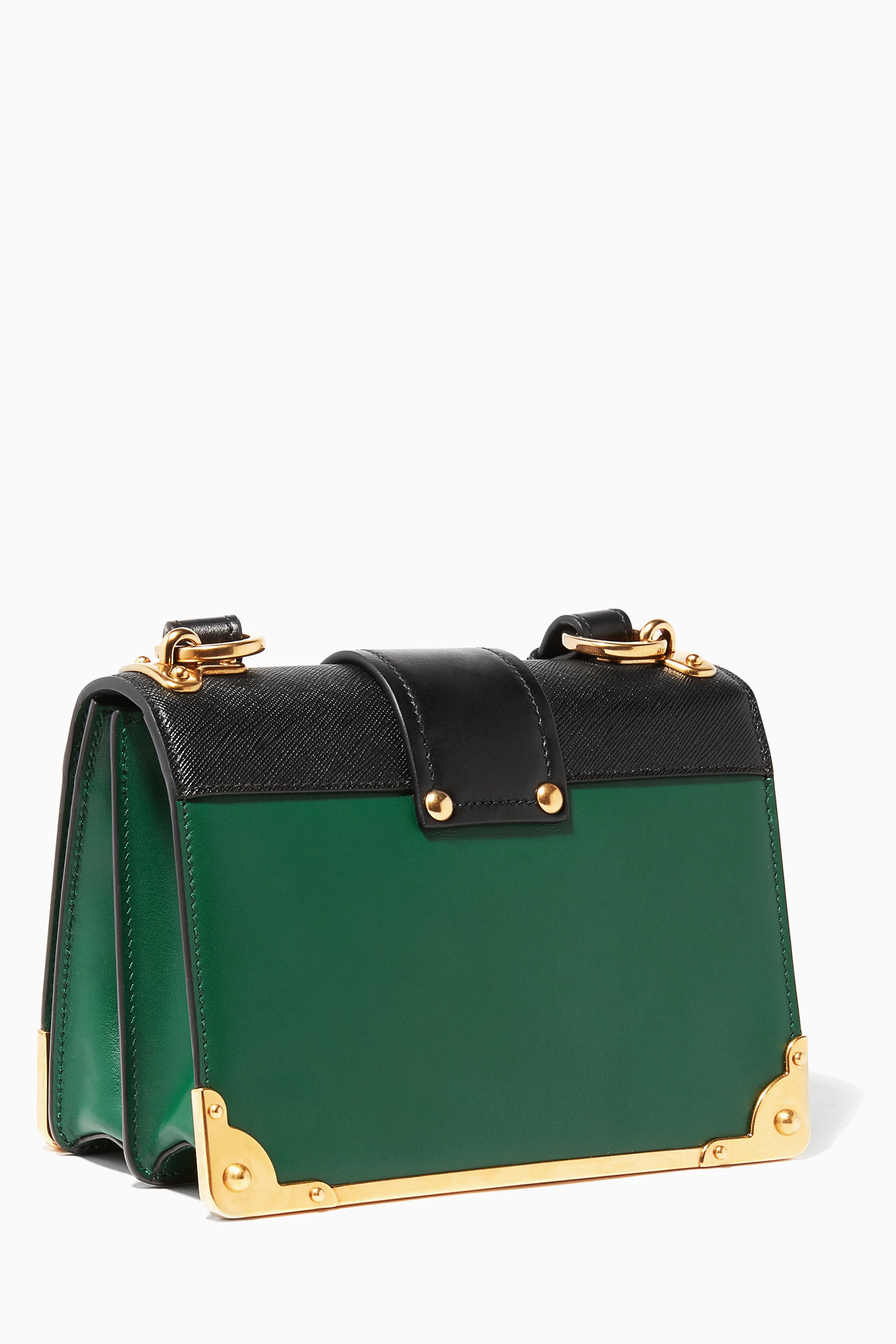 Prada cahier bag green top
