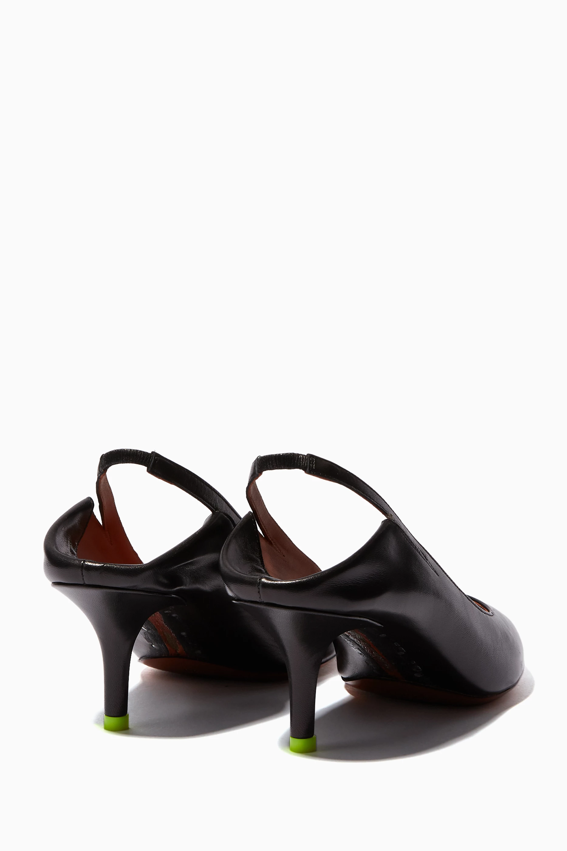 Buy Vetements Black Black Babouche Slingback Leather Pumps For Women Online Ounass Bahrain