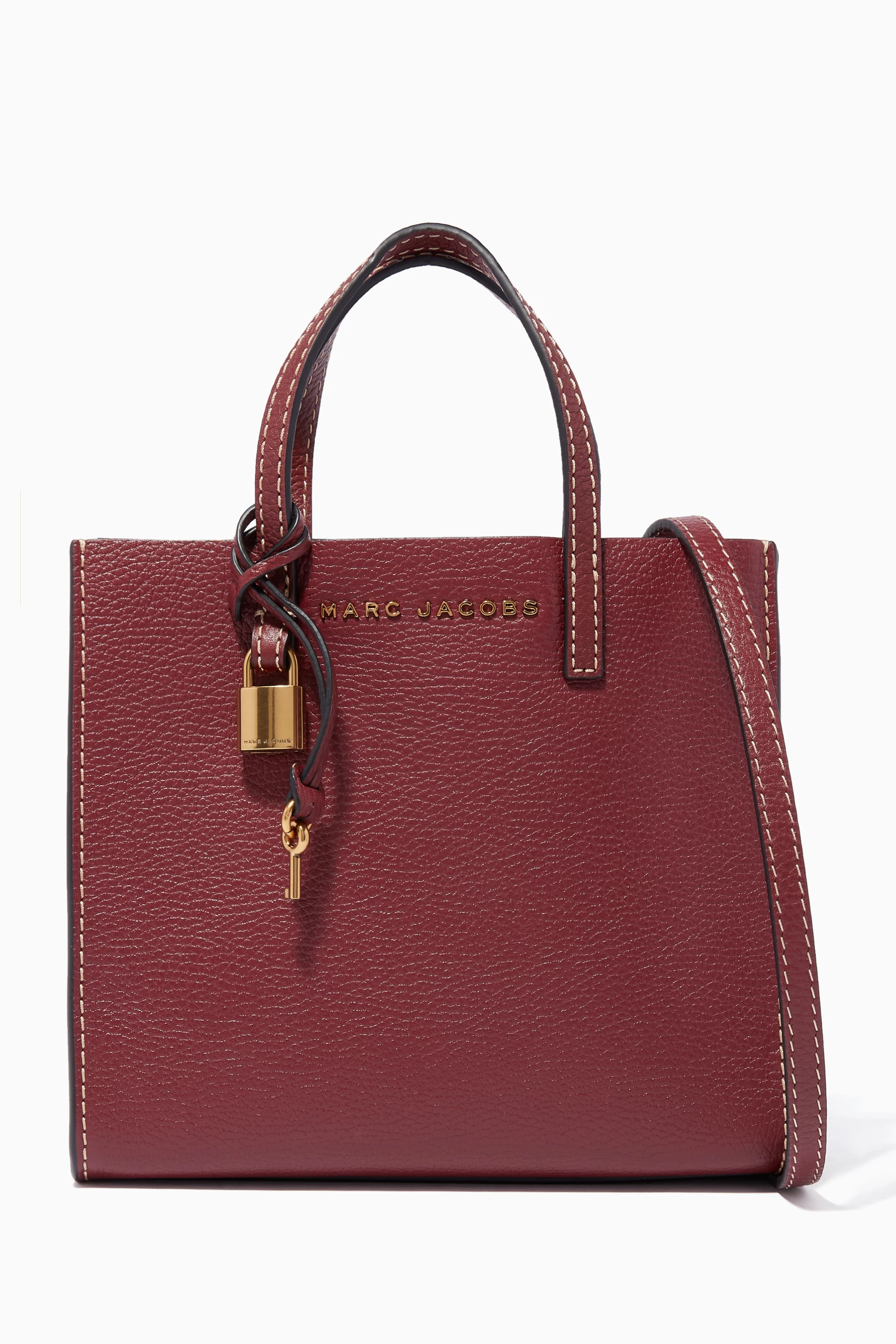 Buy Marc Jacobs Burgundy Burgundy Mini Grind Tote Bag For Women Online Ounass Bahrain